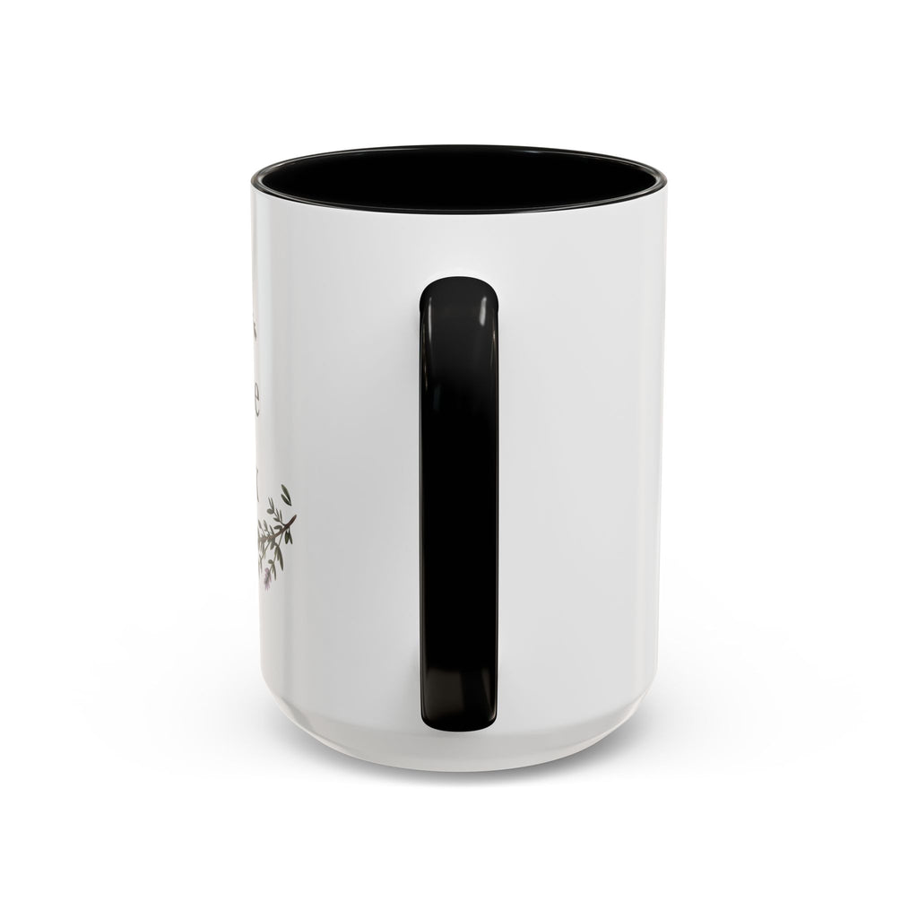 Thyme to Relax Accent Coffee Mug — Herbal Tea & Coffee Cup, Floral Kitchen Gift