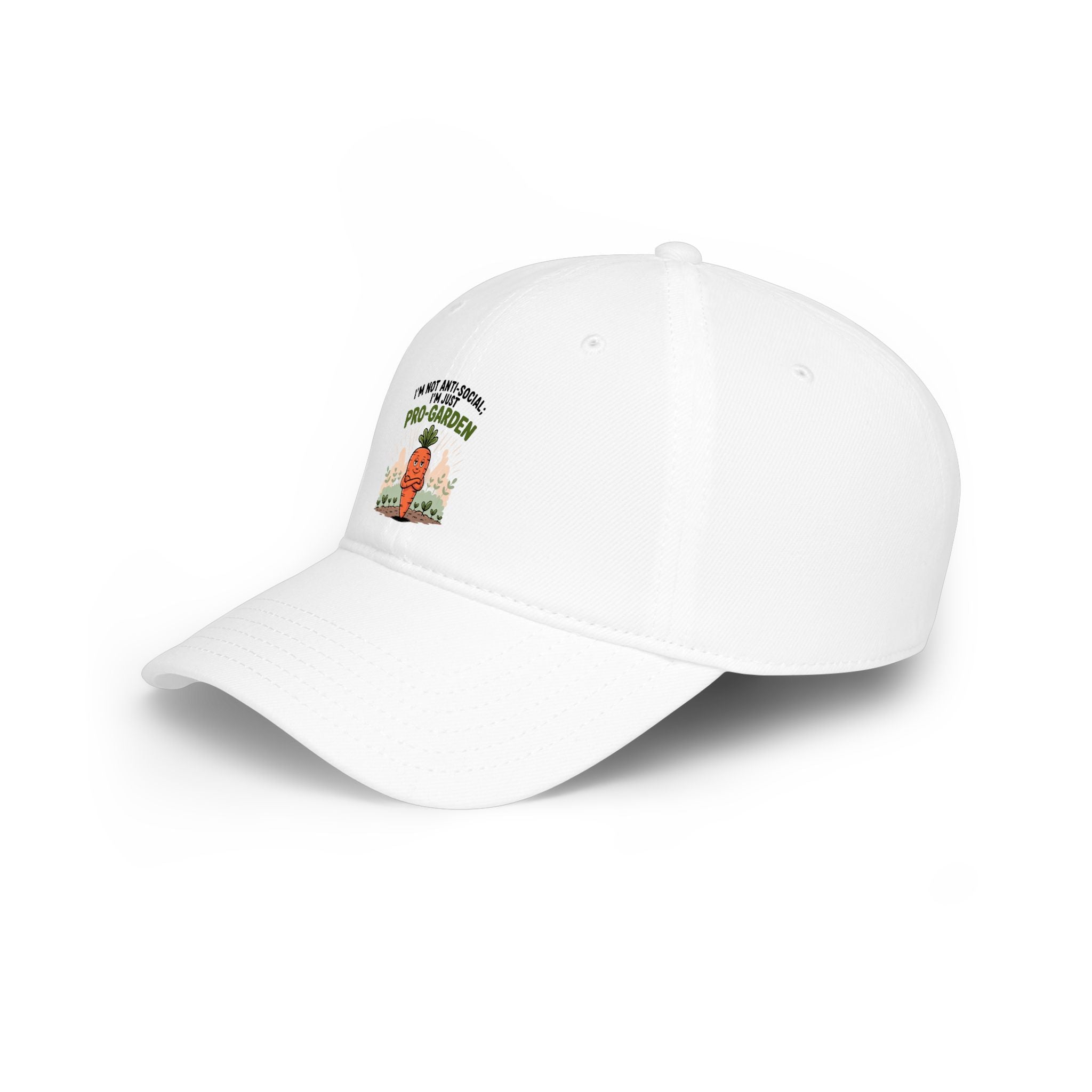 Low Profile Baseball Cap – “I’m Not Anti-Social, I’m Just Plant Obsessed” Cute Cactus Graphic Hat