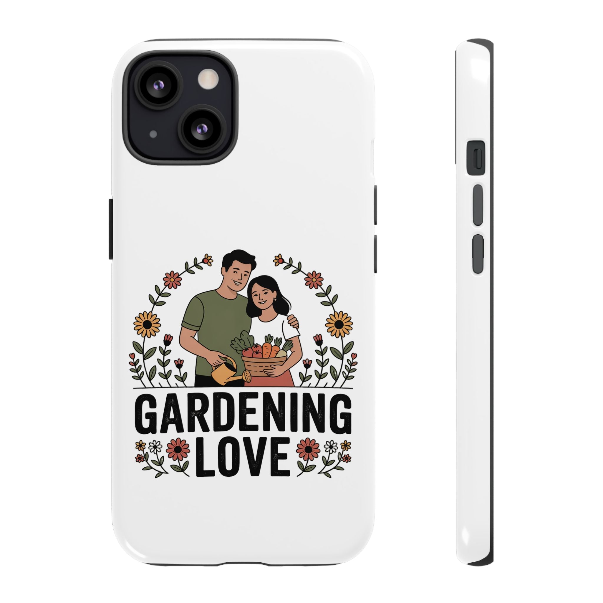 Gardening Love Phone Case — Floral Couple Protective Phone Cover