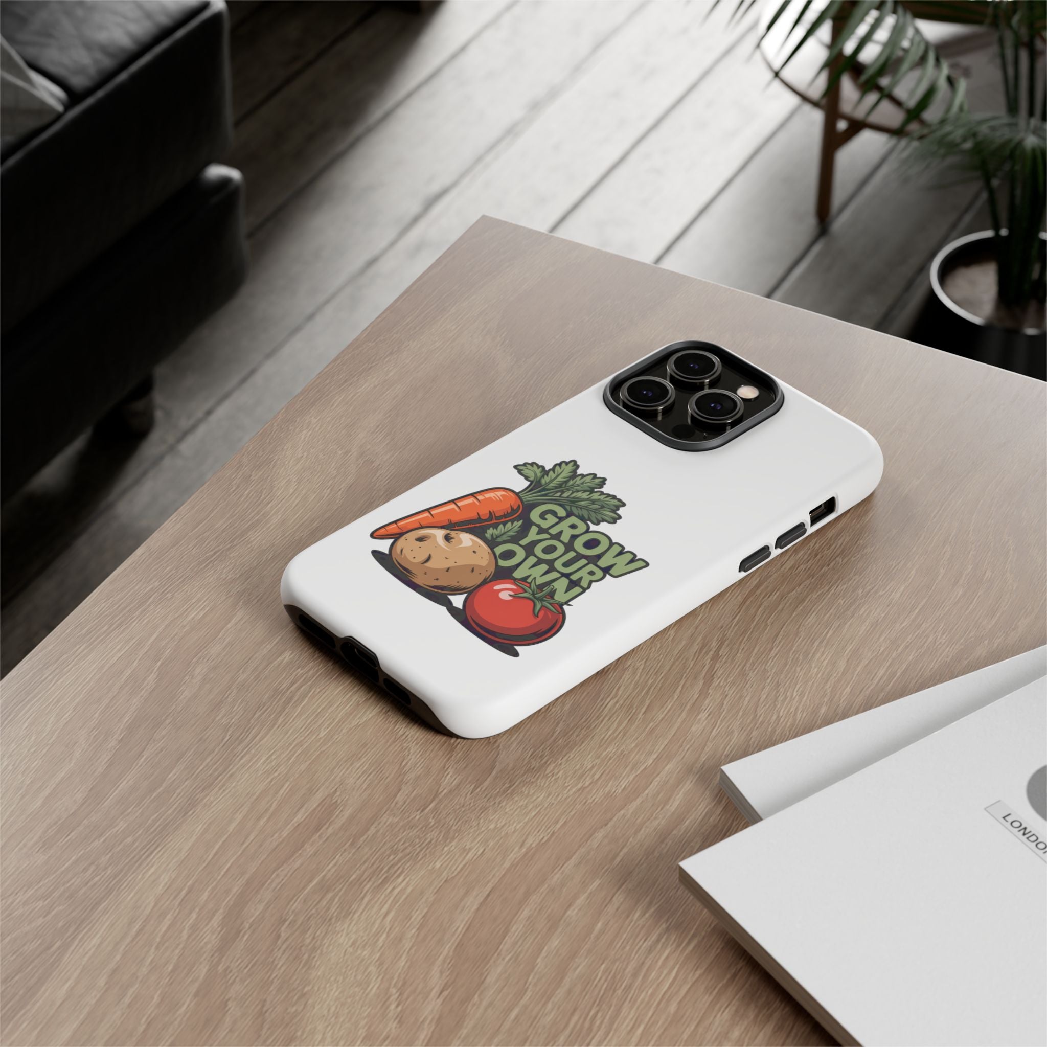 Grow Your Own Vegetables Phone Case — Gardening Carrot Potato Tomato Design