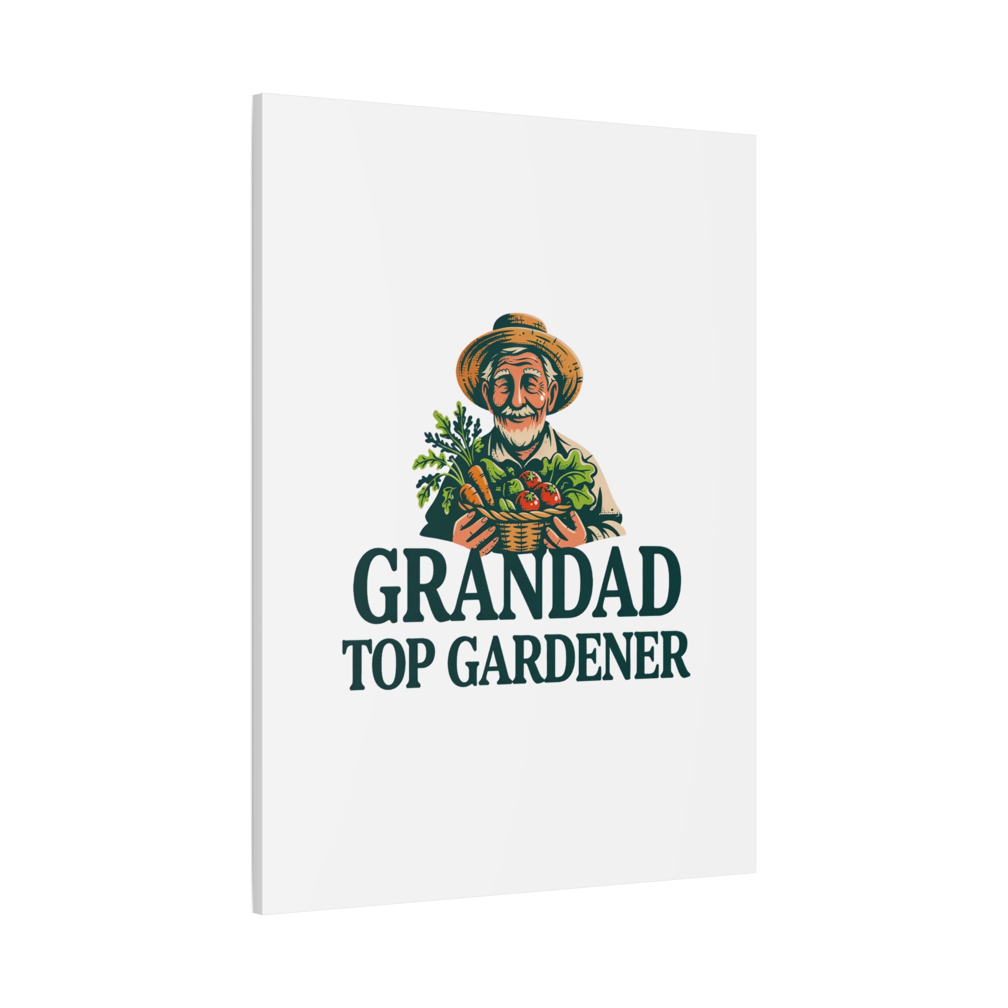 Grandad Top Gardener Canvas – Stretched Matte Wall Art