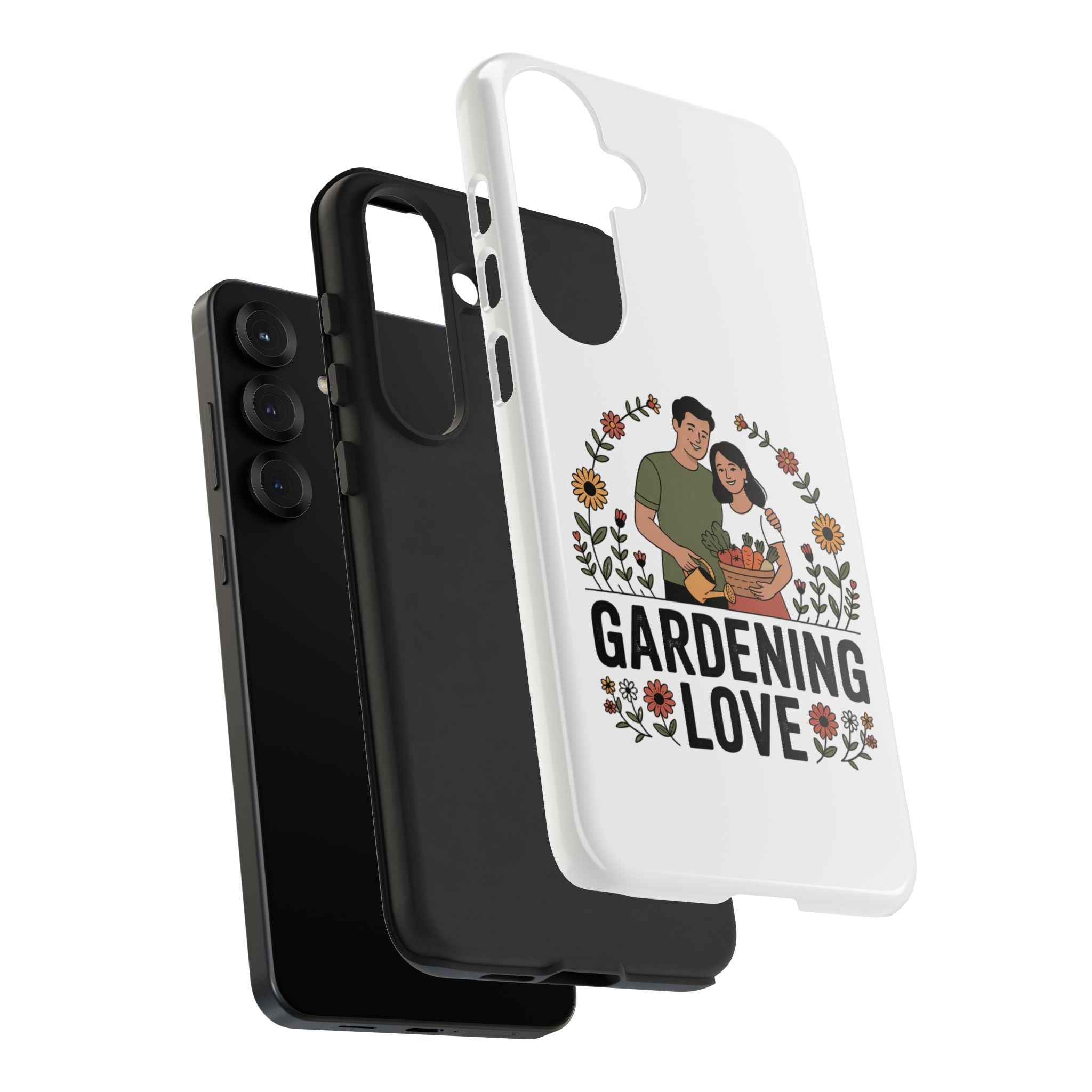 Gardening Love Phone Case — Floral Couple Protective Phone Cover