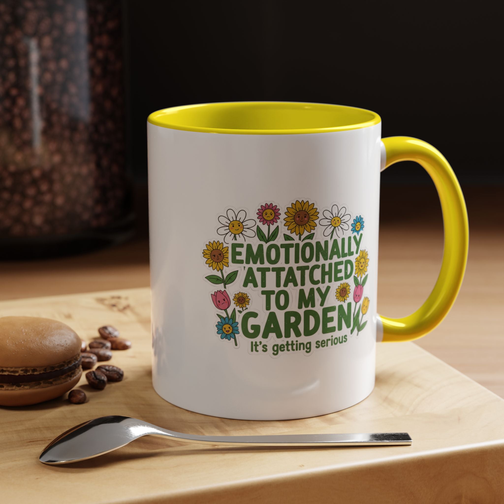 Emotionally Attached to My Garden Coffee Mug — Floral Accent Tea Cup (11/15oz)