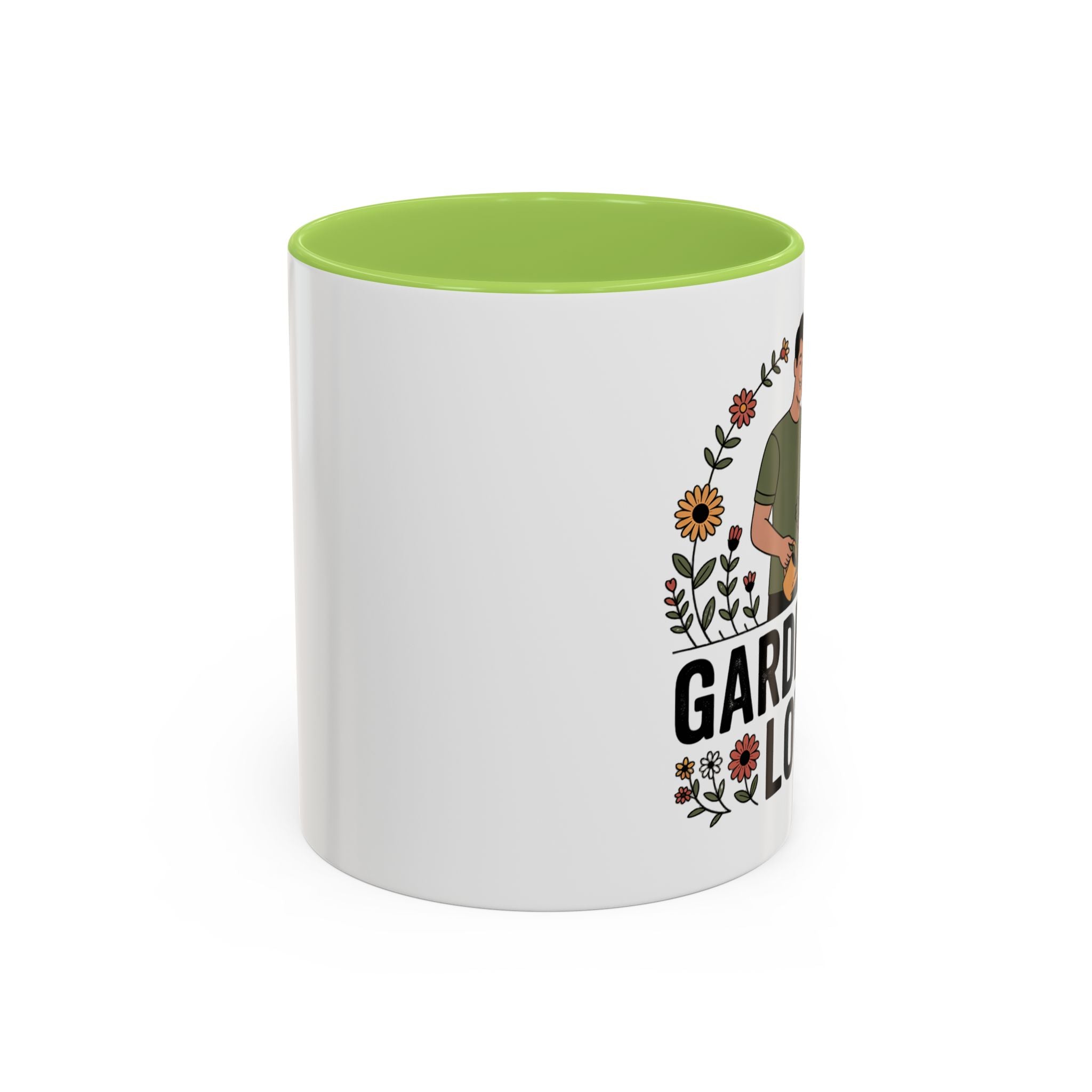 Gardening Love Accent Coffee Mug – Cute Couple Floral Gardeners (11/15oz)