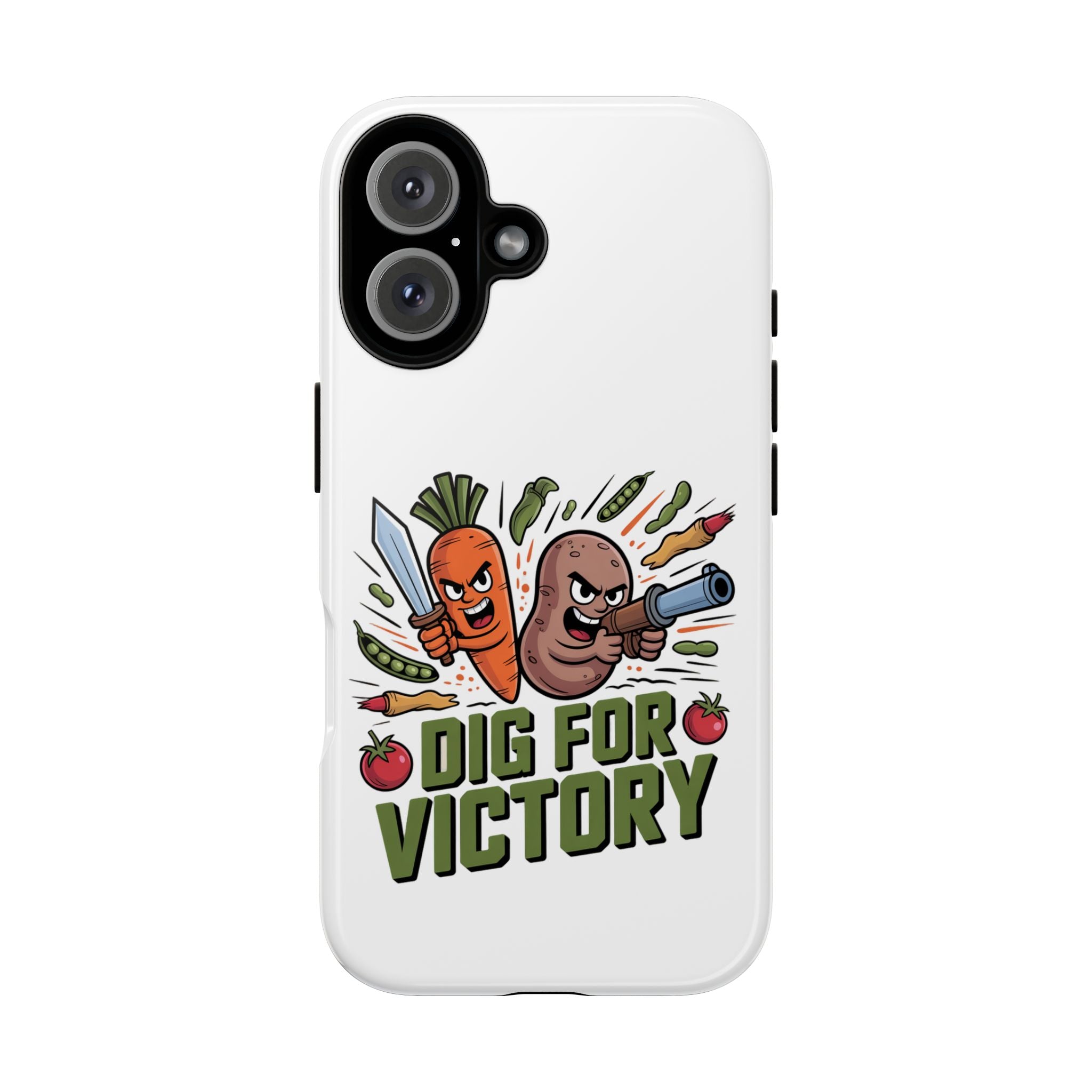 Phone Case — 'Dig For Victory' Veggie Combat Garden Design