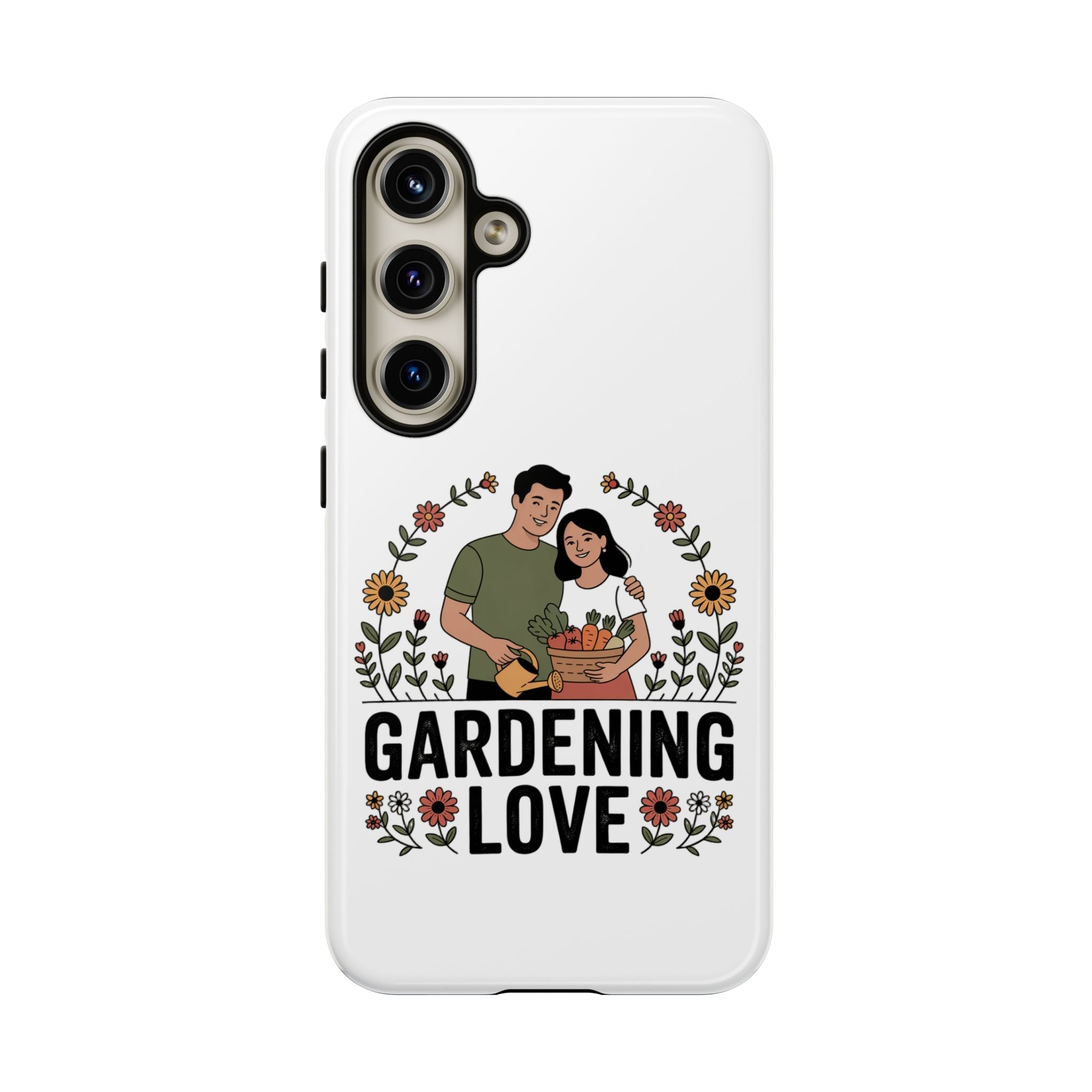 Gardening Love Phone Case — Floral Couple Protective Phone Cover