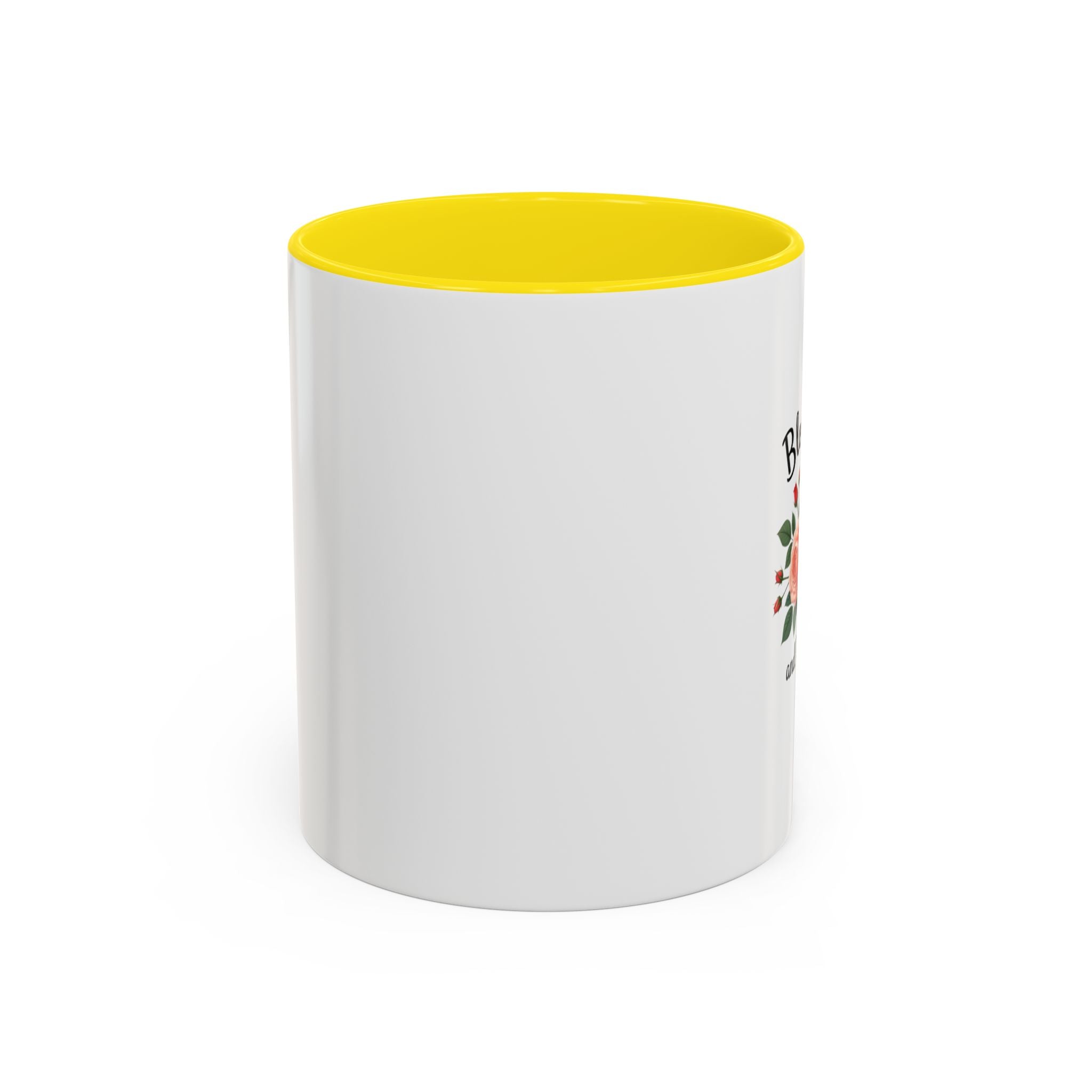 Blooming and Beautiful Accent Coffee Mug - Floral Rose Gift for Mom