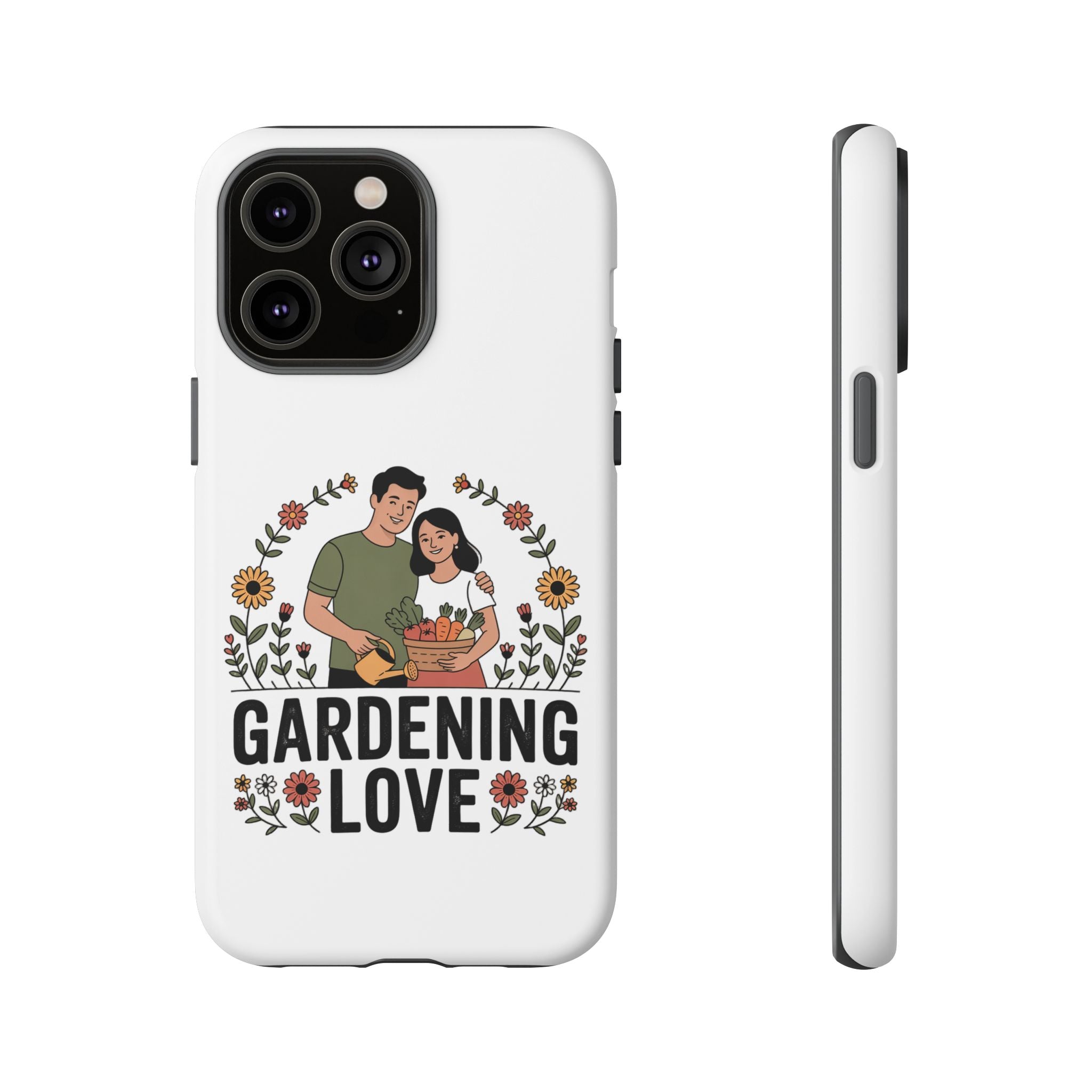 Gardening Love Phone Case — Floral Couple Protective Phone Cover