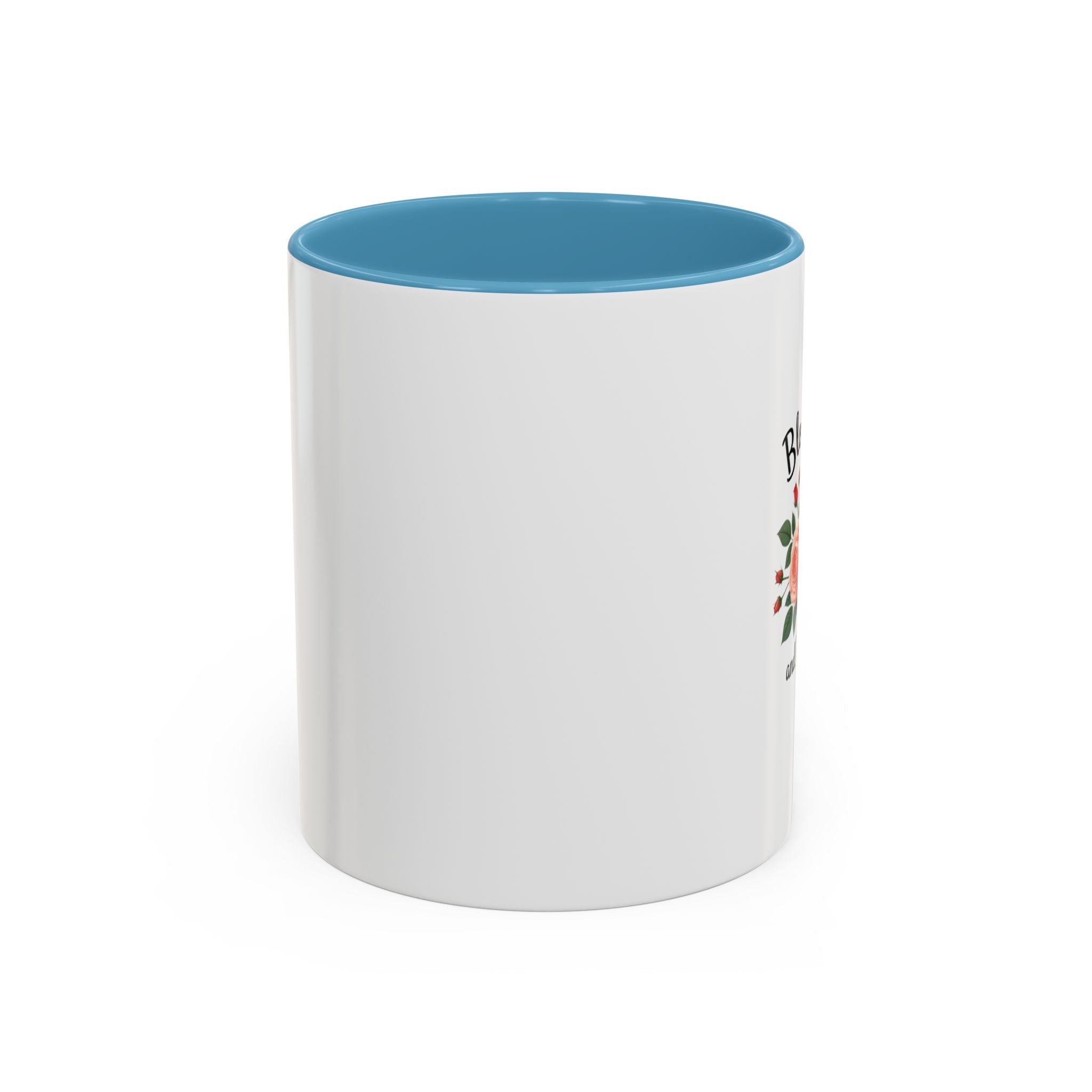 Blooming and Beautiful Accent Coffee Mug - Floral Rose Gift for Mom