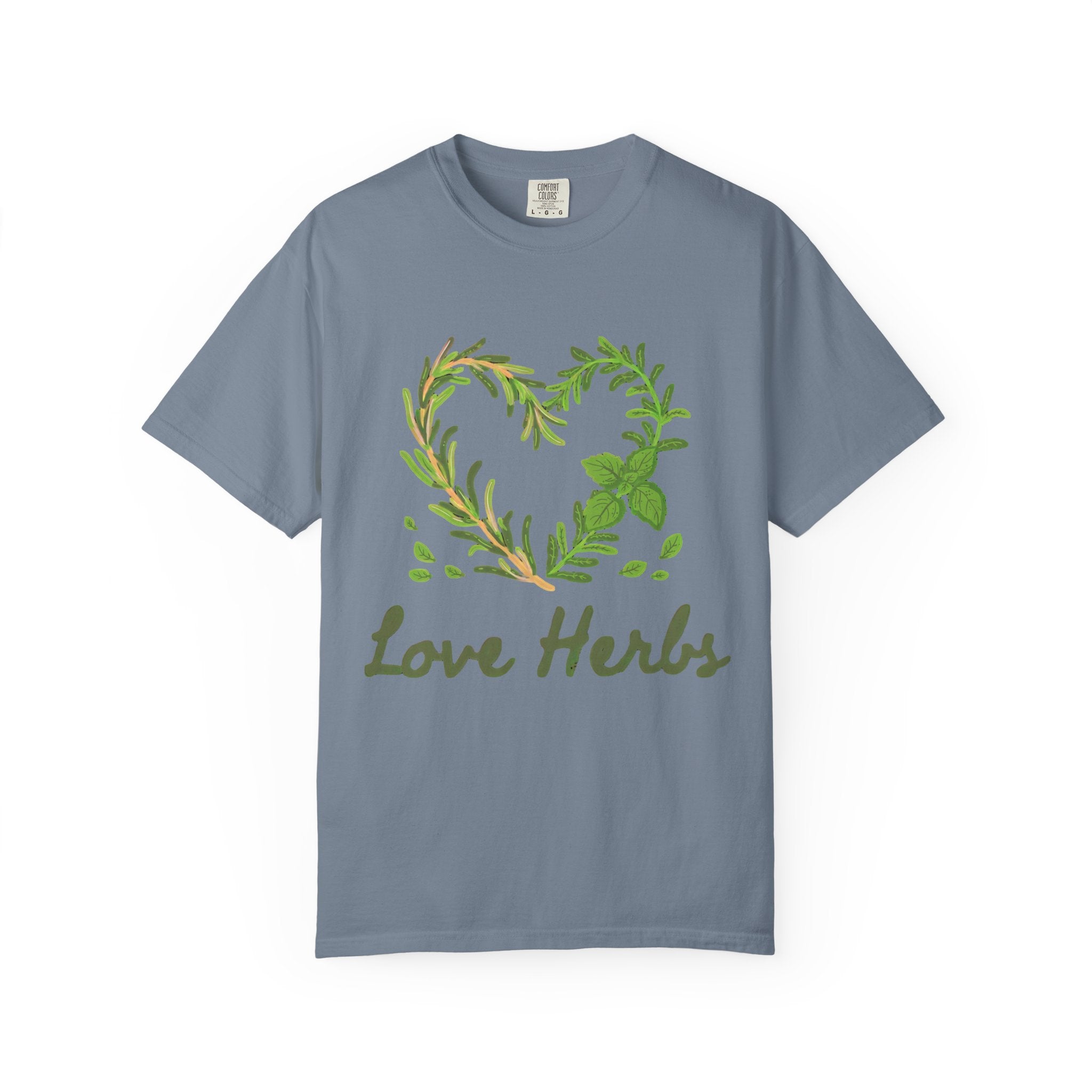Herb Heart T-Shirt — "Love Herbs" Botanical Garden Tee for Plant Lovers