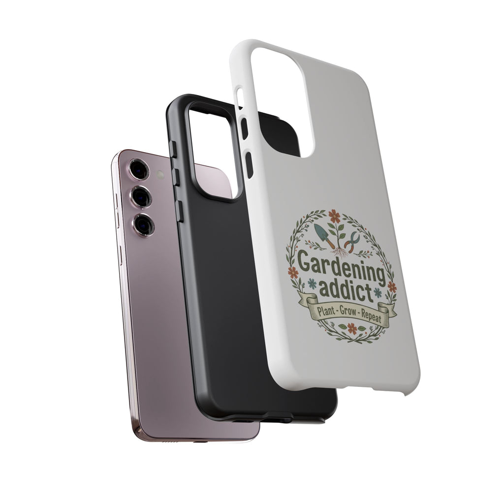 Phone Case — Gardening Addict "Plant • Grow • Repeat" Floral Garden Phone Cover