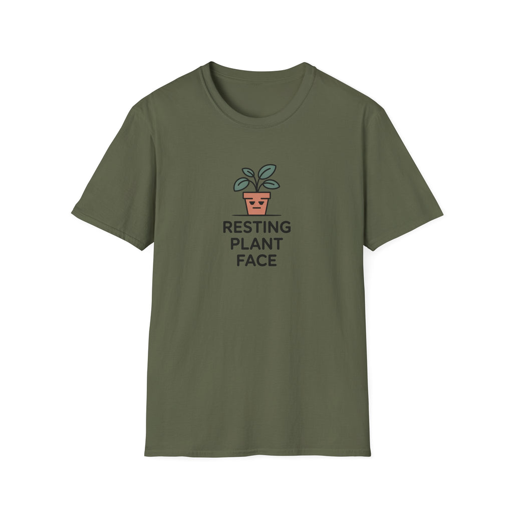Resting Plant Face T-Shirt — Cute Plant Lover Graphic Tee