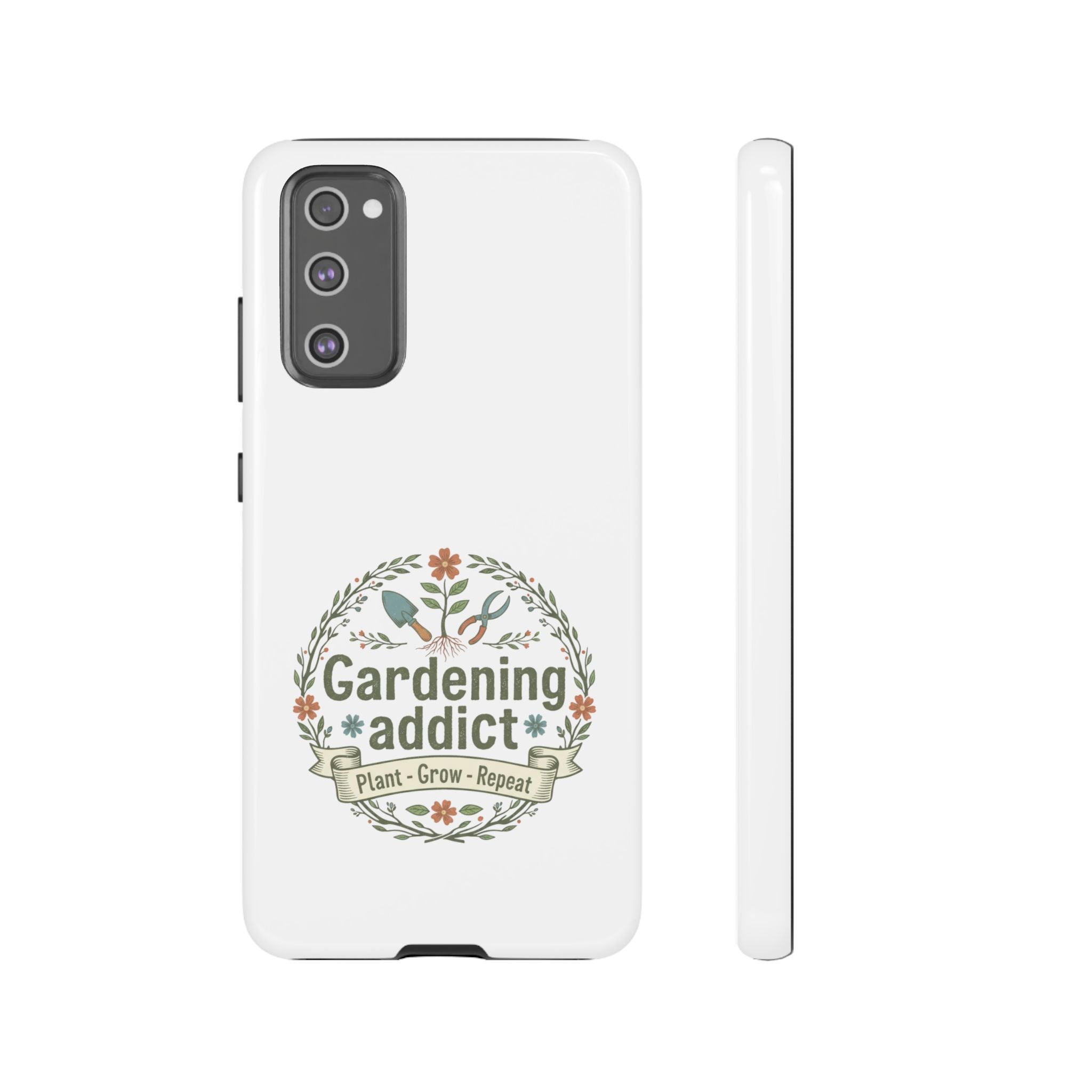 Phone Case — Gardening Addict "Plant • Grow • Repeat" Floral Garden Phone Cover