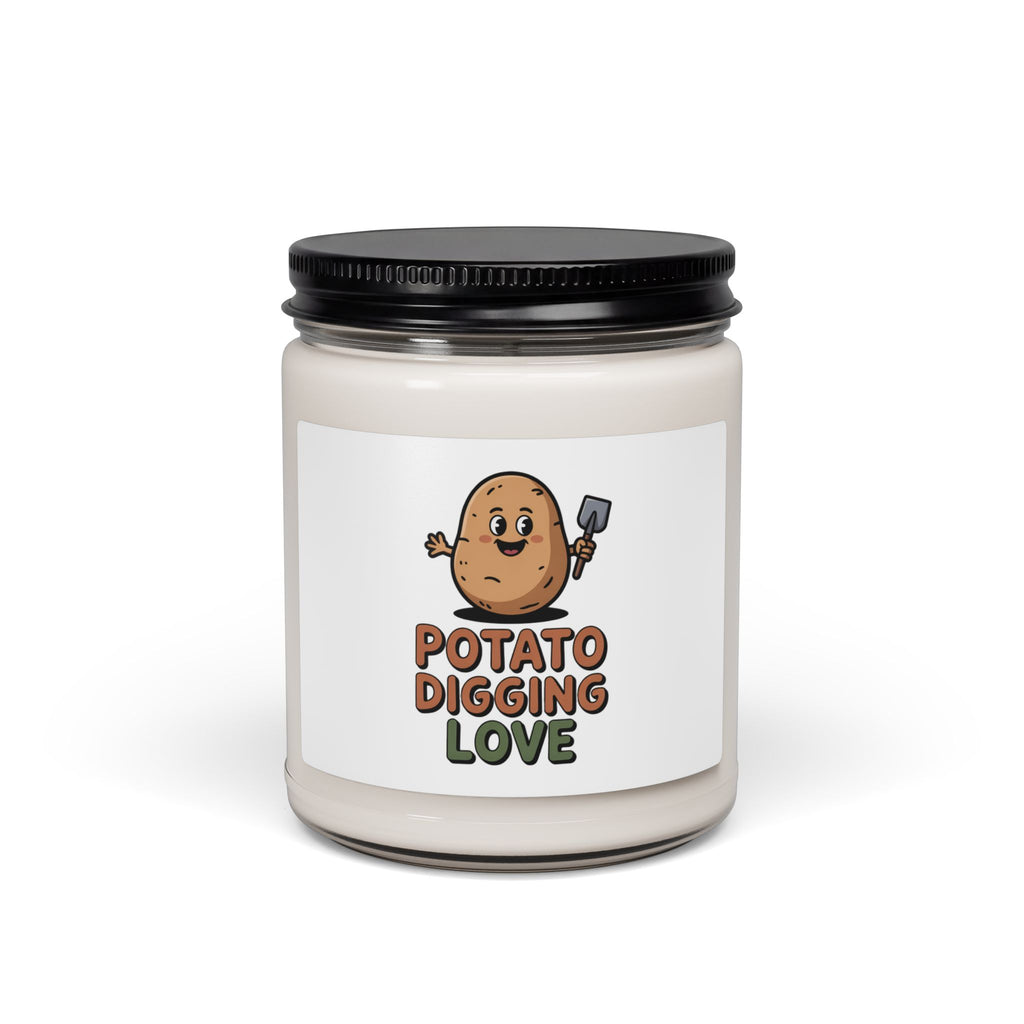 Scented Soy Candle — “Potato Digging Love” Cute Gardening Gift