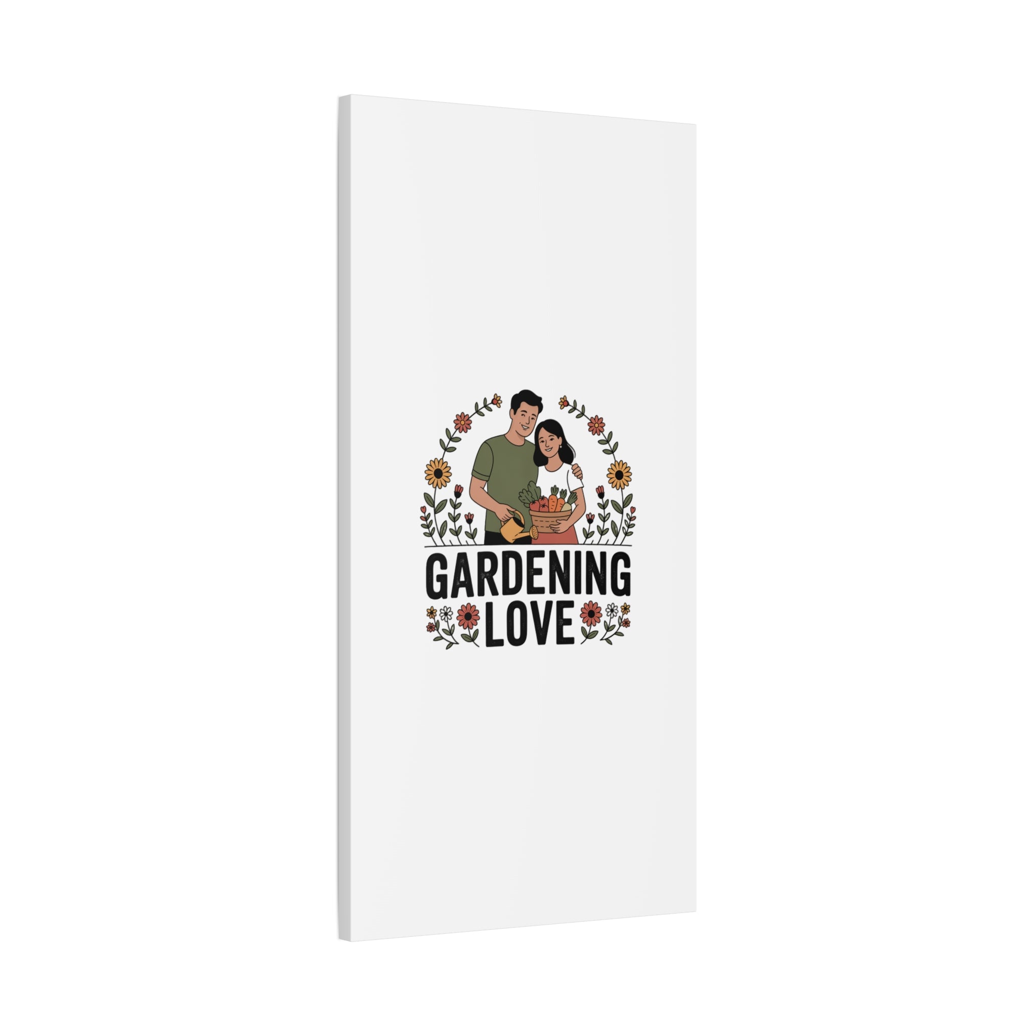 Gardening Love Canvas Print — Couple Gardening Wall Art