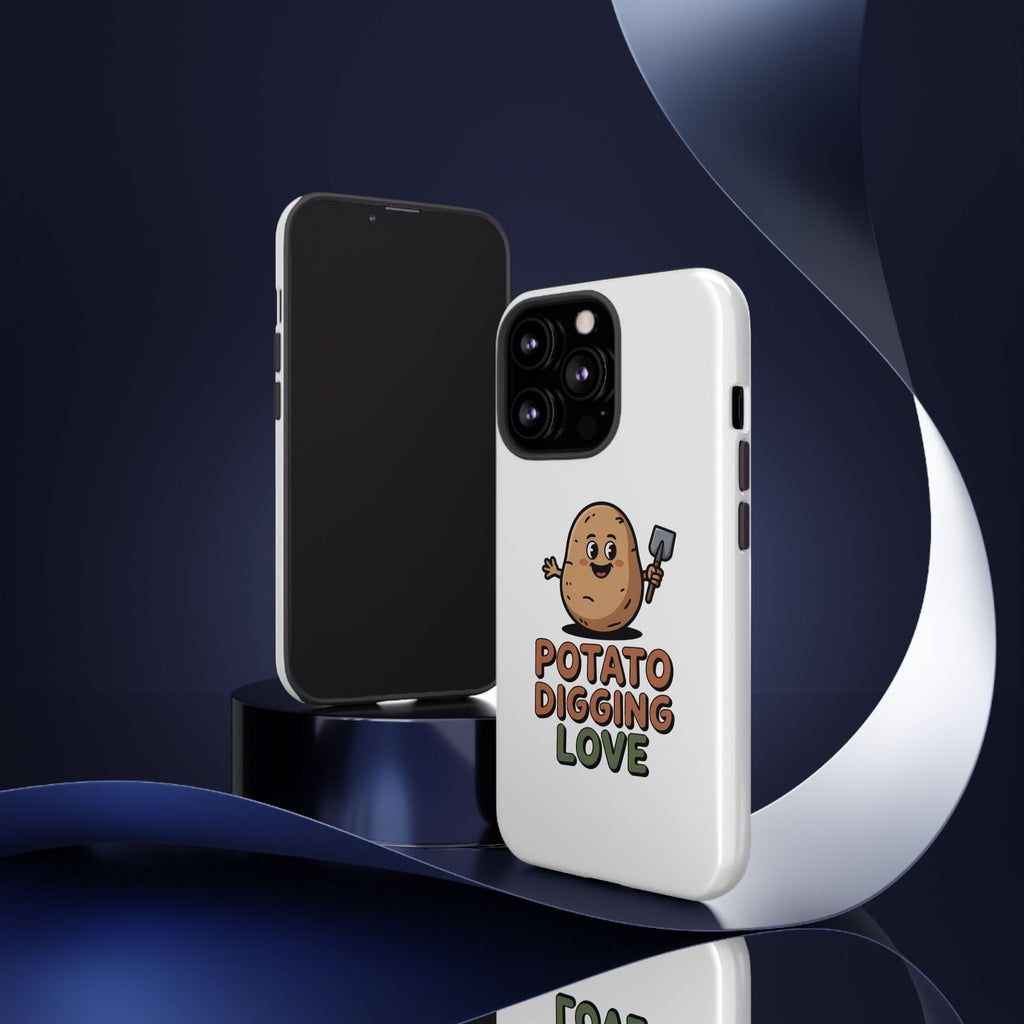 Phone Case — "Potato Digging Love" Cute Gardening Cartoon Protective Cover