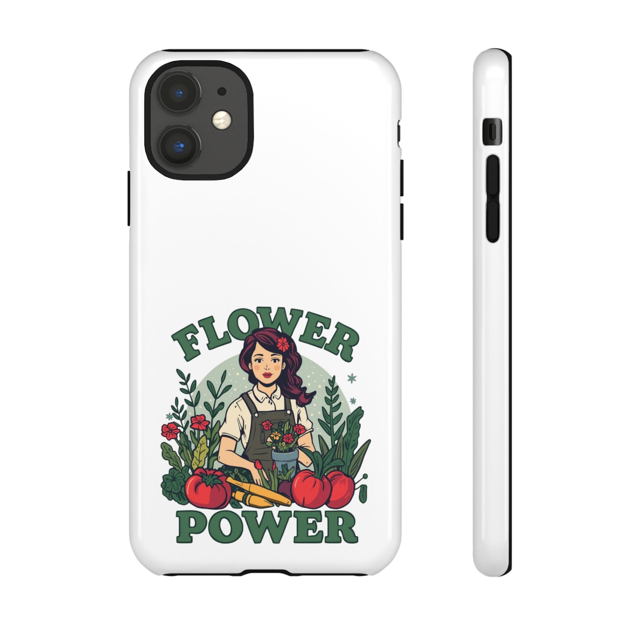 Phone Case - 'Flower Power' Retro Gardener Floral Protective Case