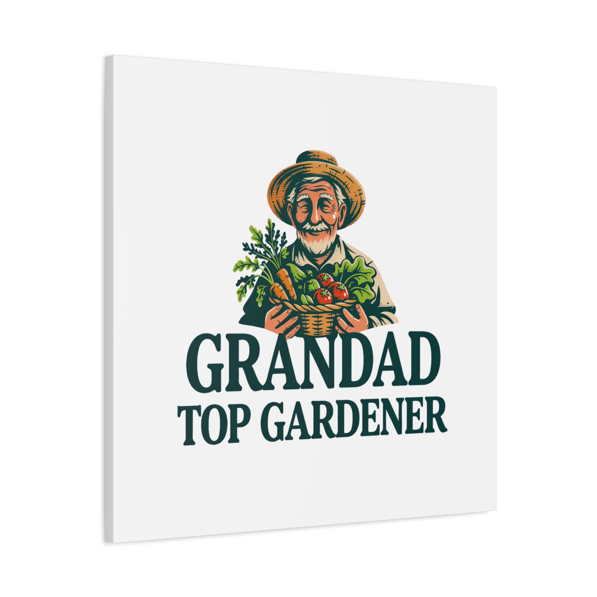 Grandad Top Gardener Canvas – Stretched Matte Wall Art