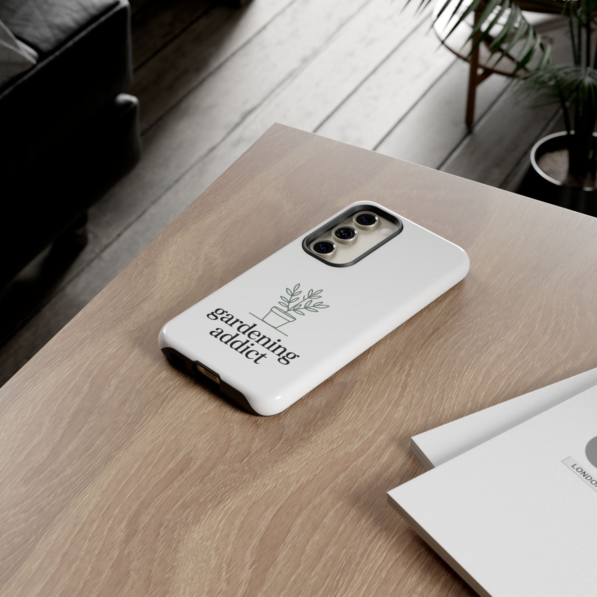 Phone Case — 'gardening addict' Minimal Plant Design