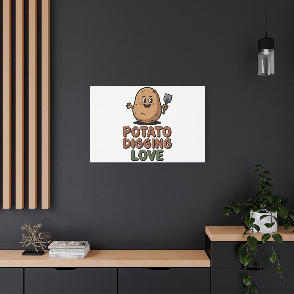 Potato Digging Love Canvas Print