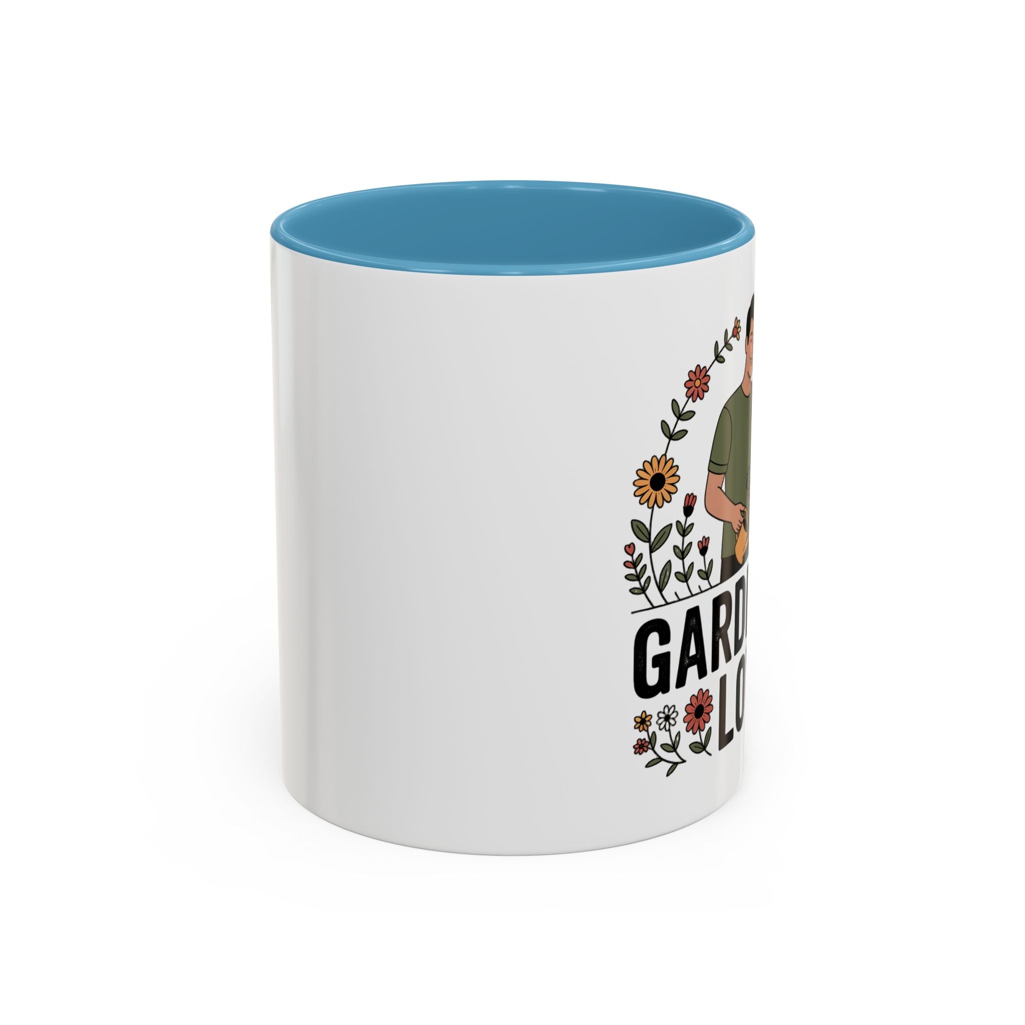 Gardening Love Accent Coffee Mug – Cute Couple Floral Gardeners (11/15oz)
