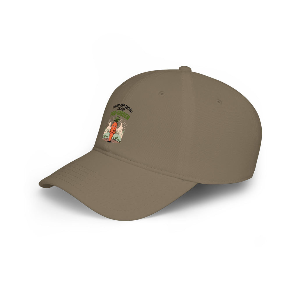 Low Profile Baseball Cap – “I’m Not Anti-Social, I’m Just Plant Obsessed” Cute Cactus Graphic Hat
