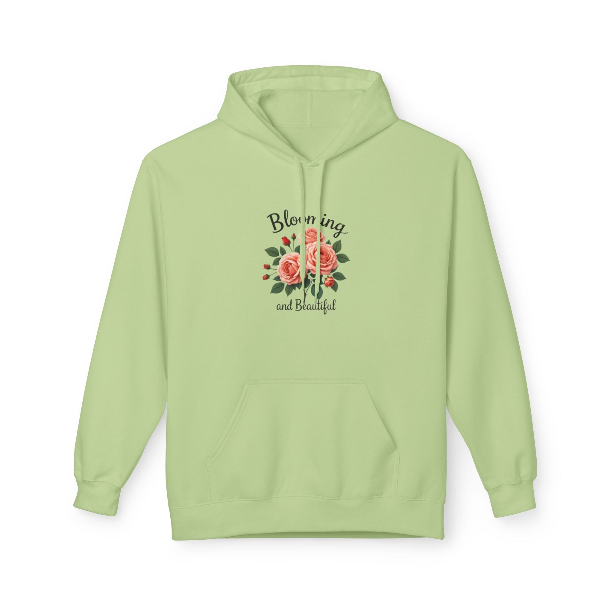 Hoodie — "Blooming and Beautiful" Floral Rose Graphic Hoodie
