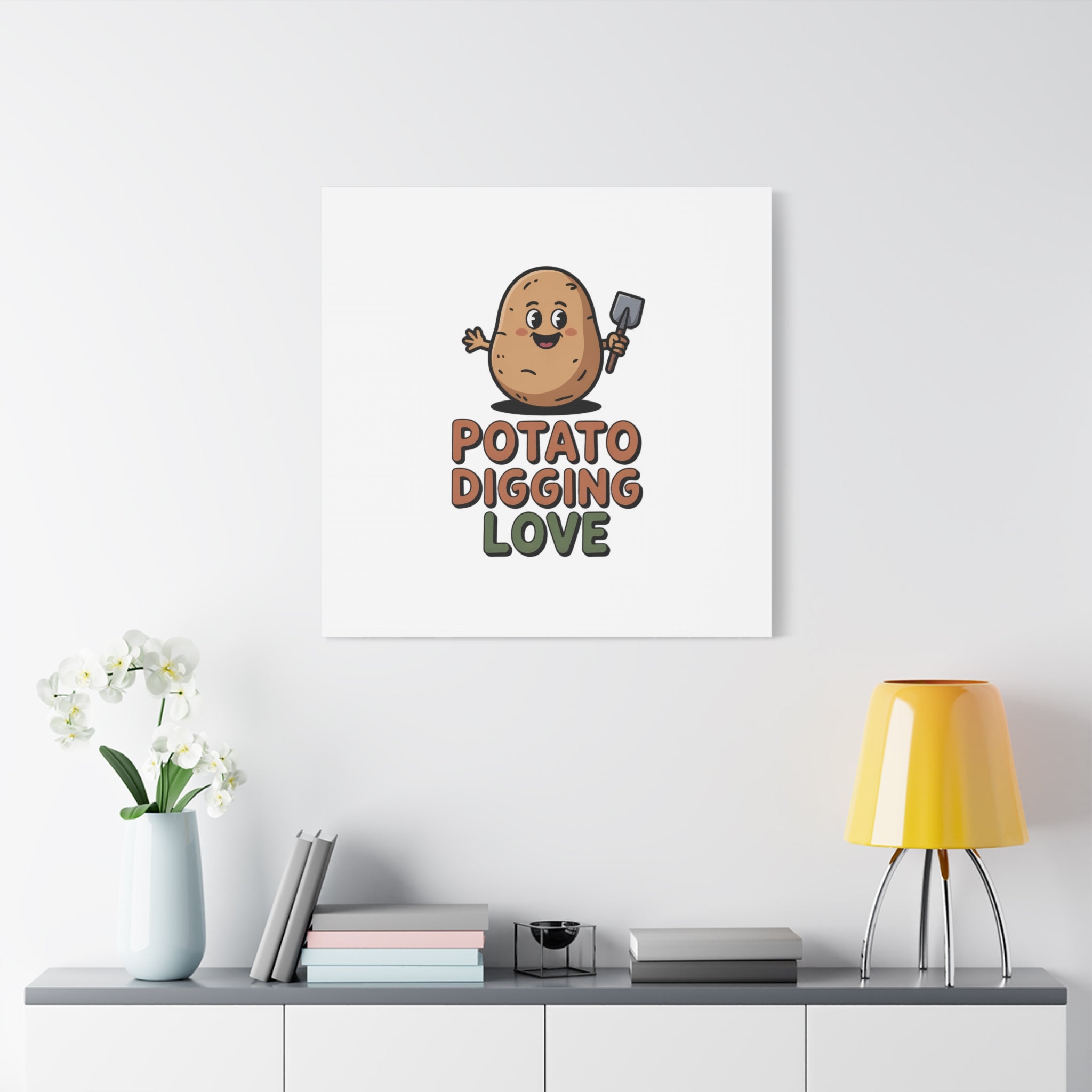 Potato Digging Love Canvas Print