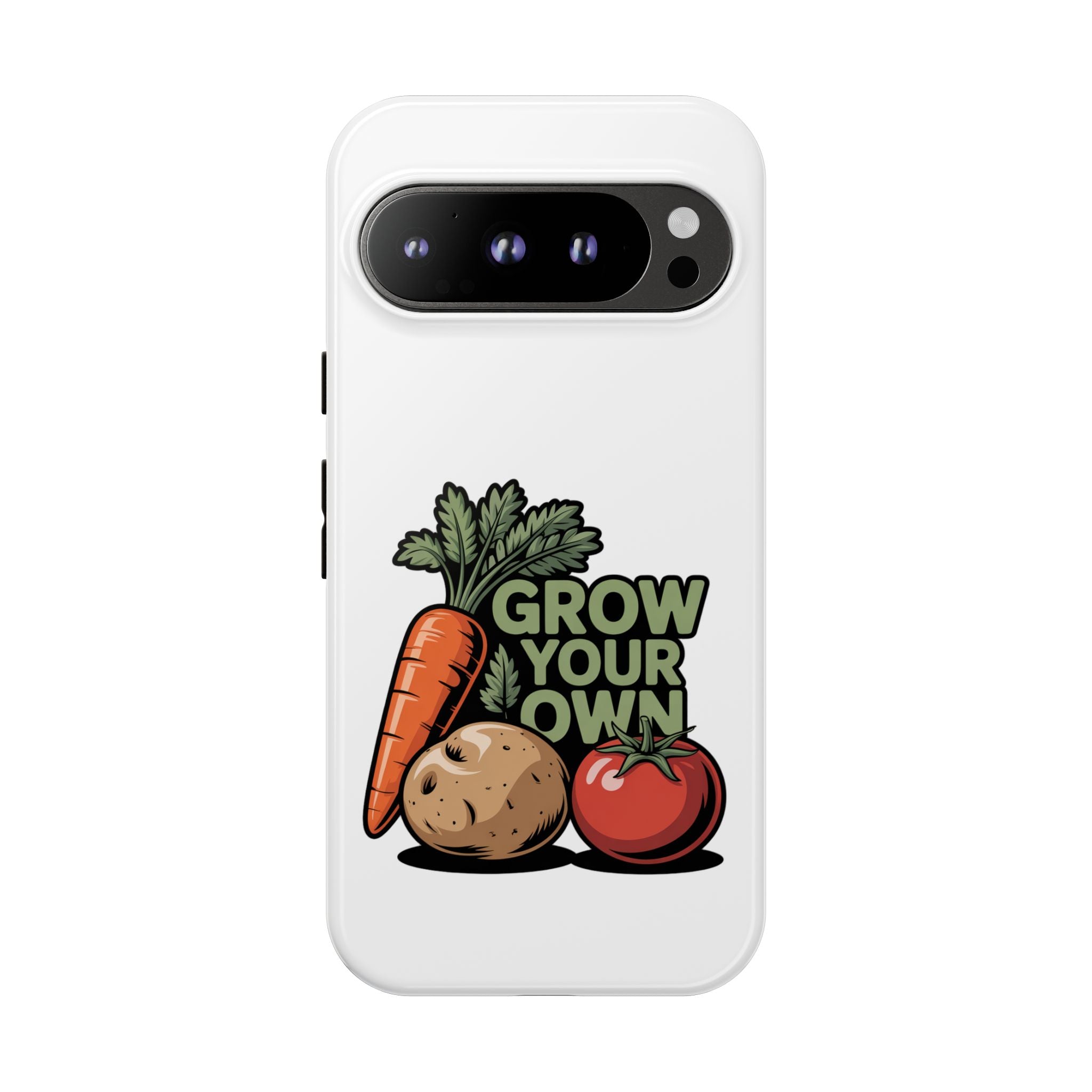 Grow Your Own Vegetables Phone Case — Gardening Carrot Potato Tomato Design