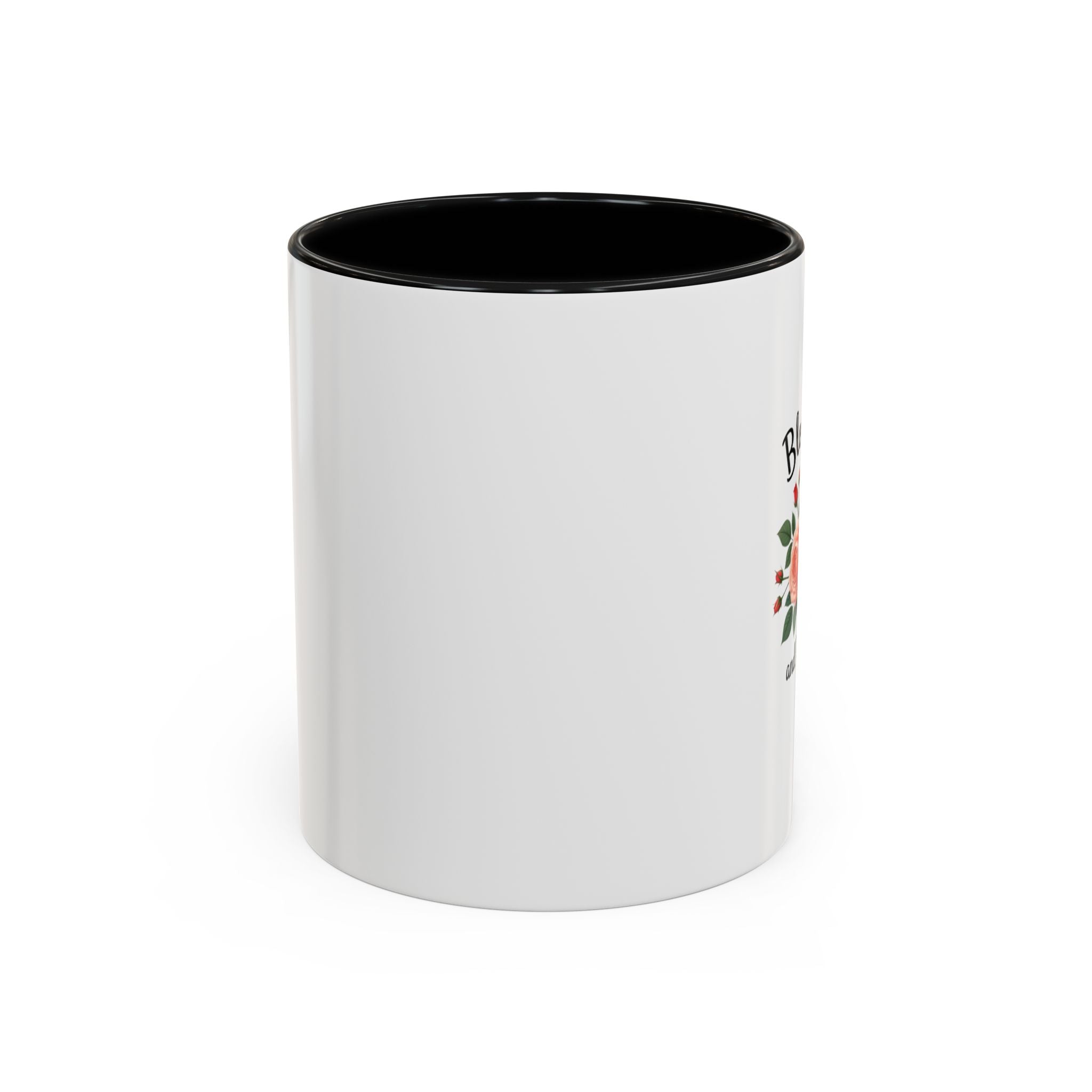 Blooming and Beautiful Accent Coffee Mug - Floral Rose Gift for Mom