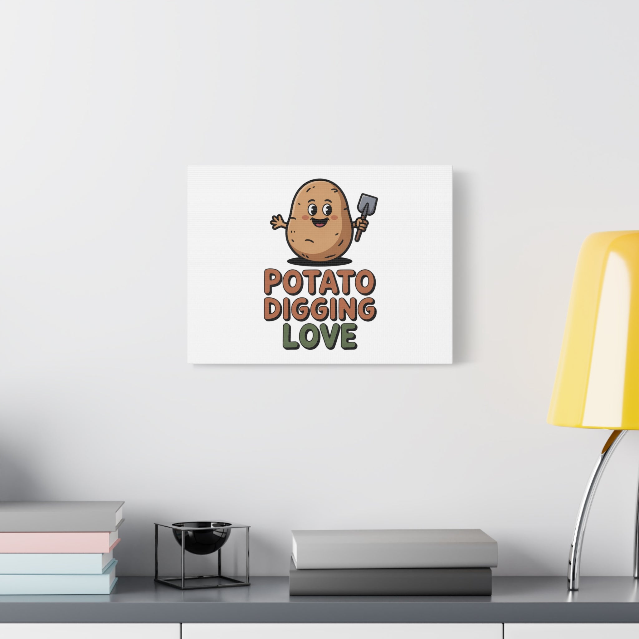 Potato Digging Love Canvas Print