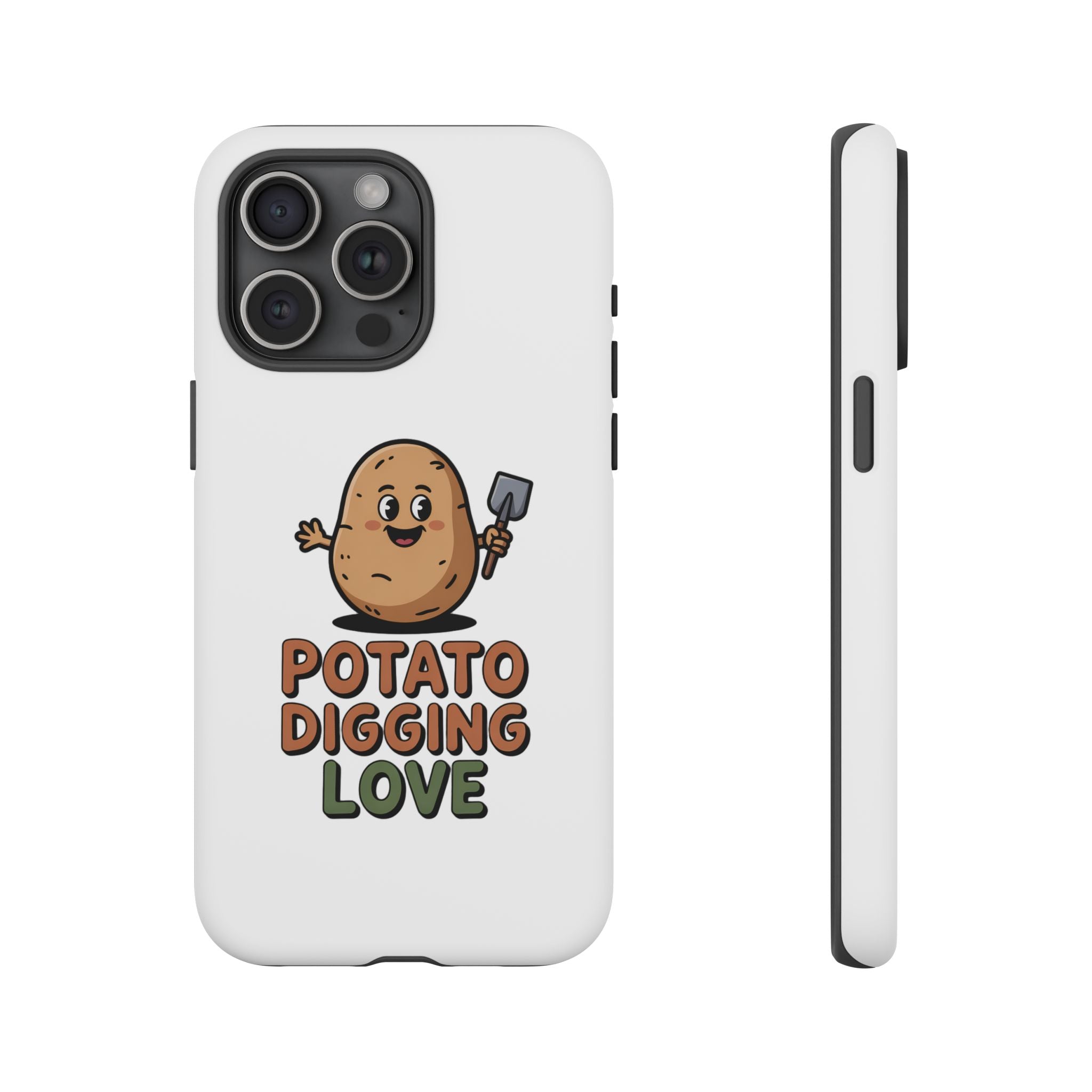 Phone Case — "Potato Digging Love" Cute Gardening Cartoon Protective Cover