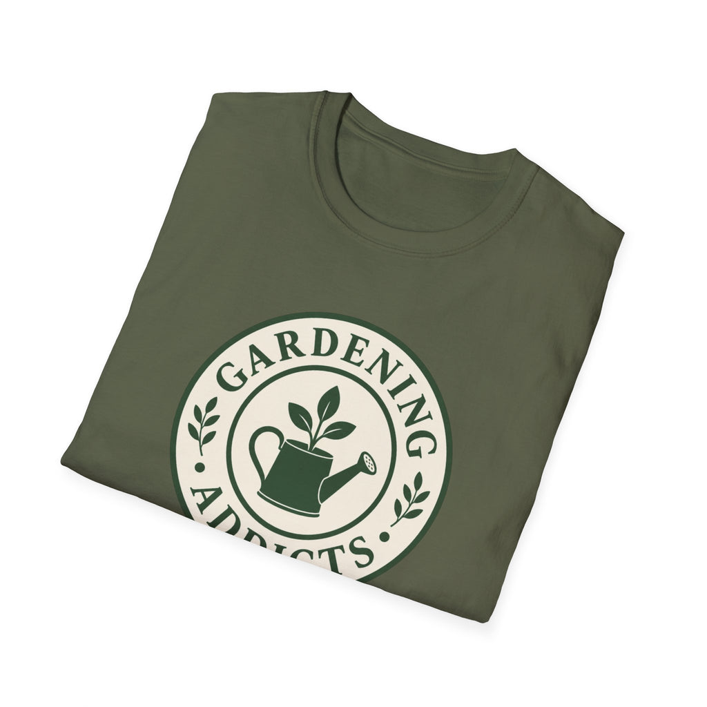 Gardening Addicts T-Shirt — Vintage Watering Can Plant Logo
