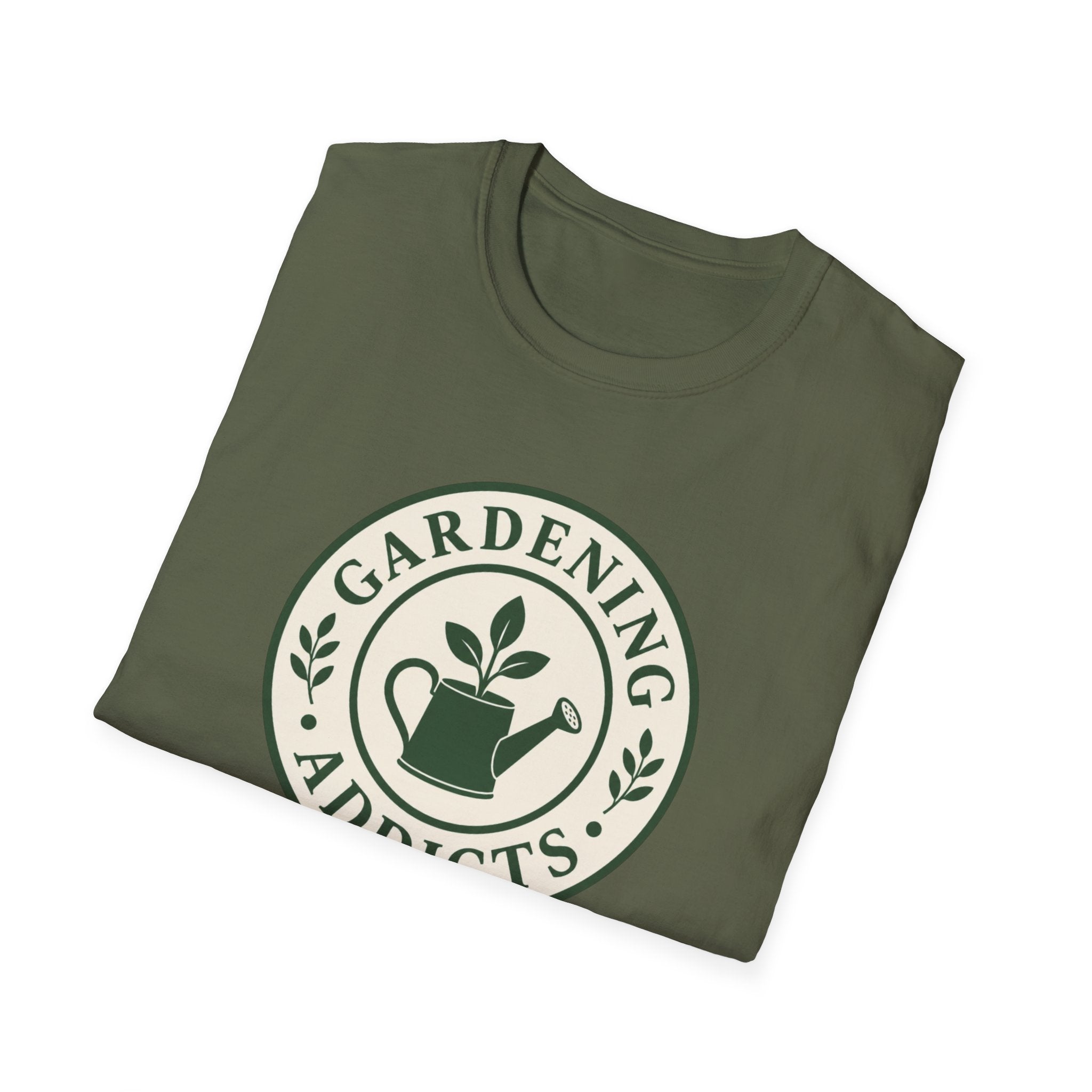 Gardening Addicts T-Shirt — Vintage Watering Can Plant Logo