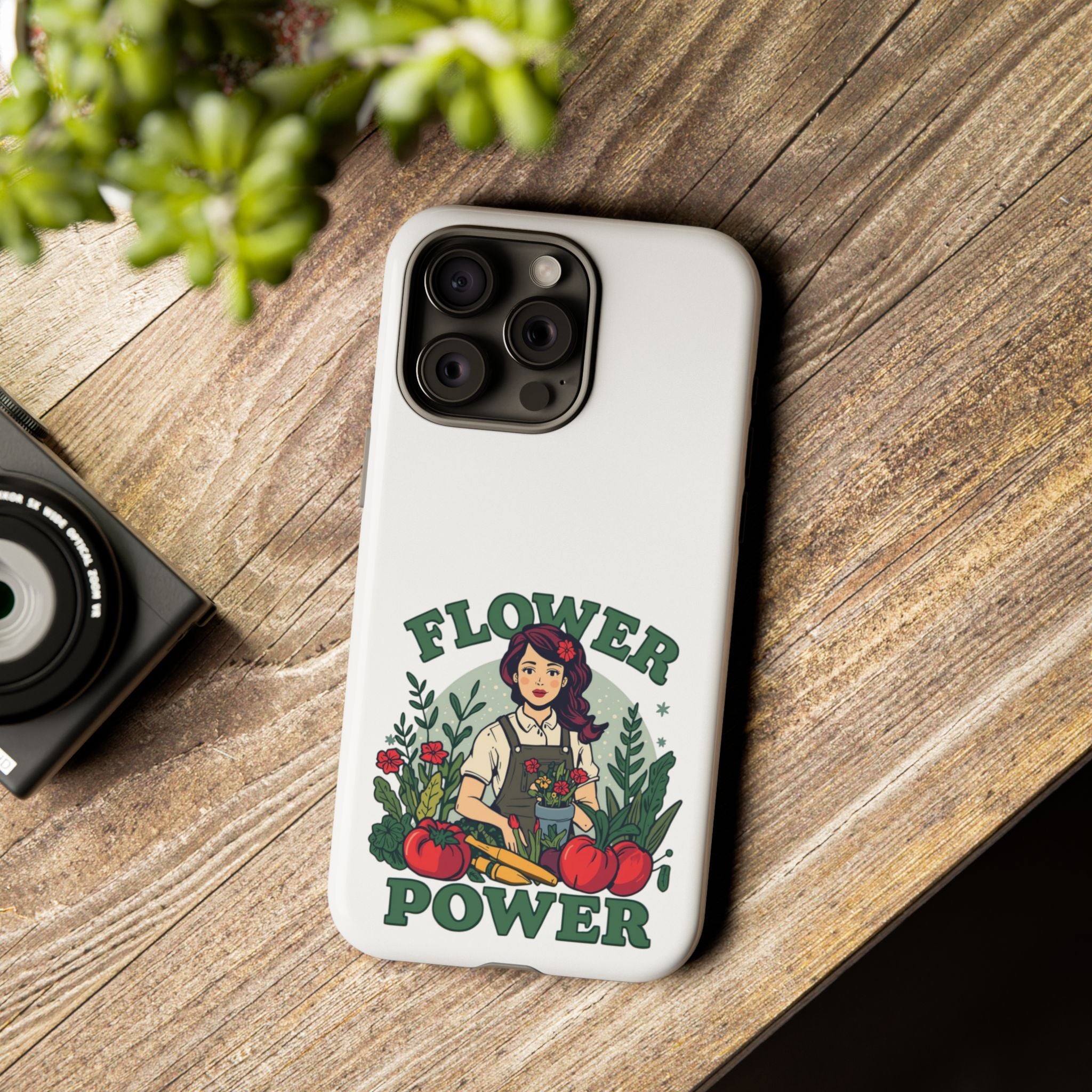 Phone Case - 'Flower Power' Retro Gardener Floral Protective Case