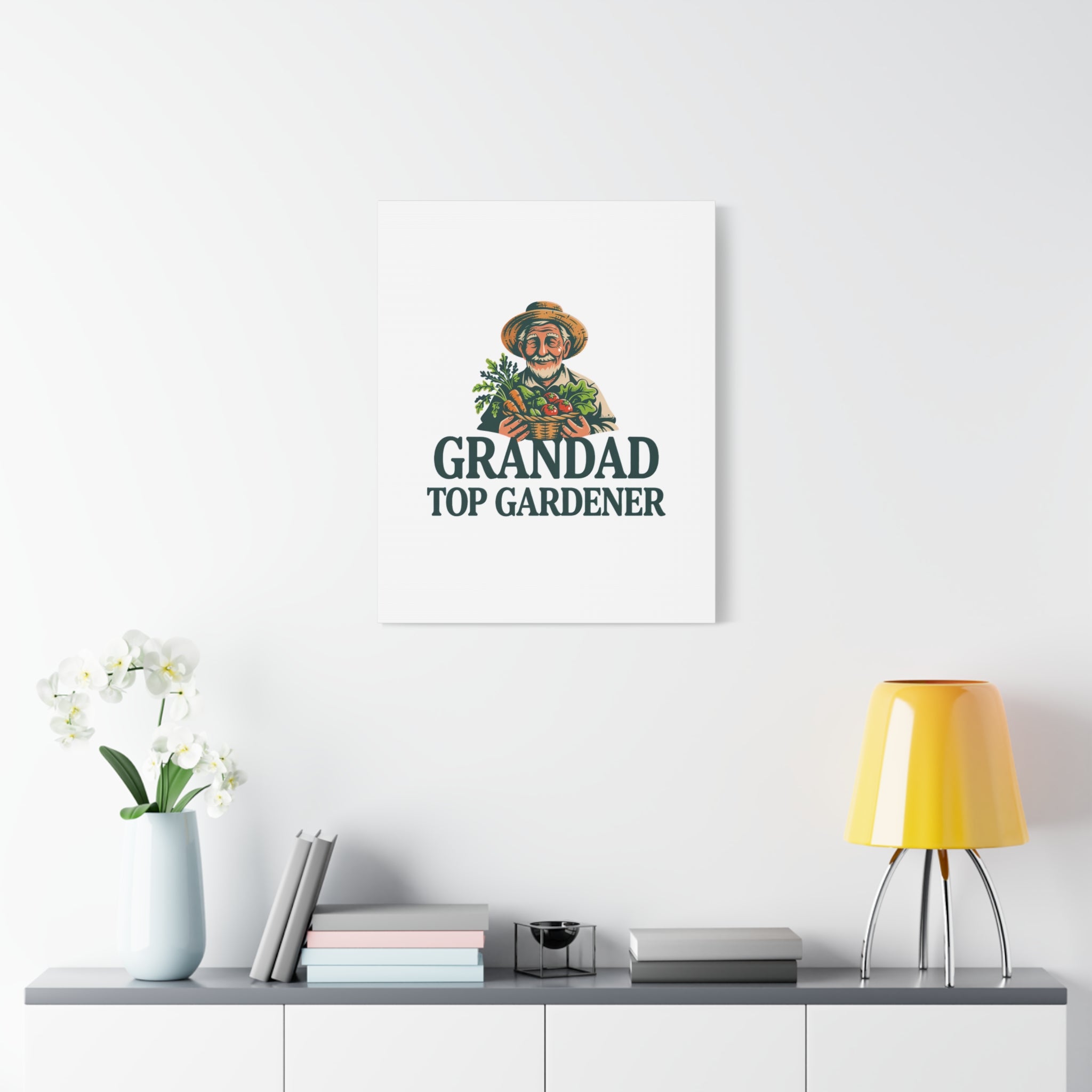 Grandad Top Gardener Canvas – Stretched Matte Wall Art