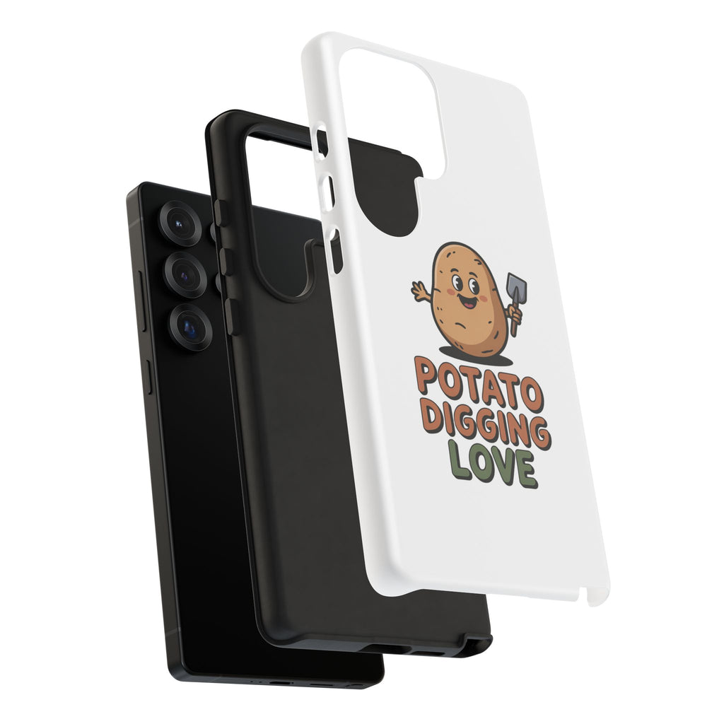 Phone Case — "Potato Digging Love" Cute Gardening Cartoon Protective Cover