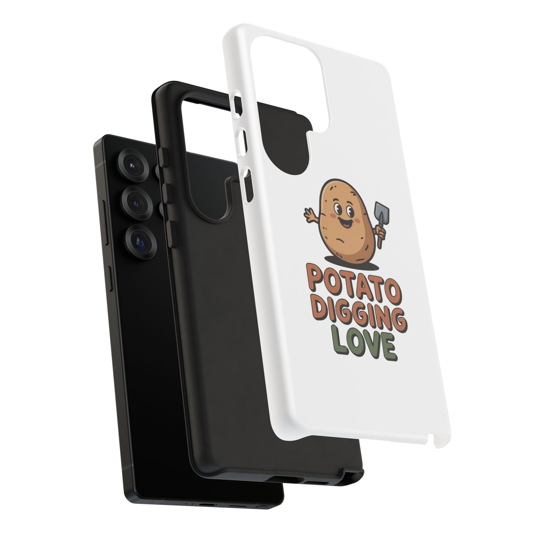 Phone Case — "Potato Digging Love" Cute Gardening Cartoon Protective Cover