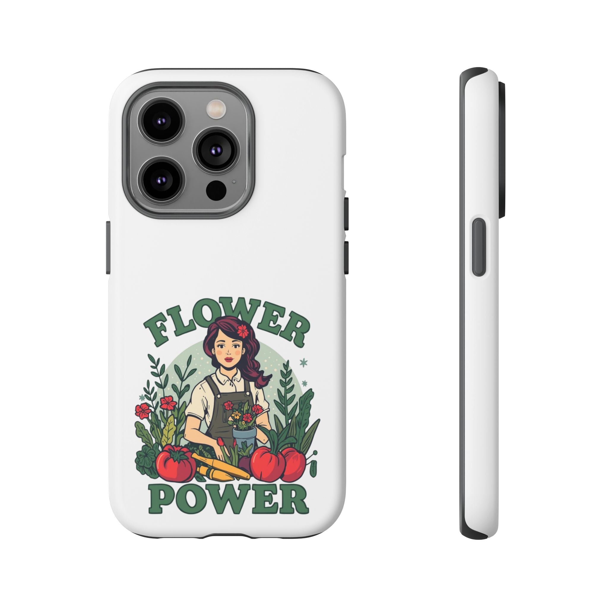 Phone Case - 'Flower Power' Retro Gardener Floral Protective Case