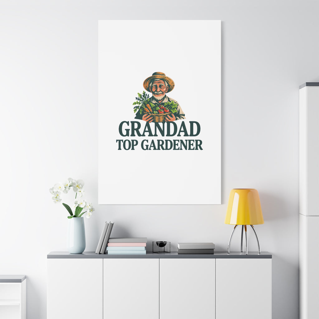 Grandad Top Gardener Canvas – Stretched Matte Wall Art