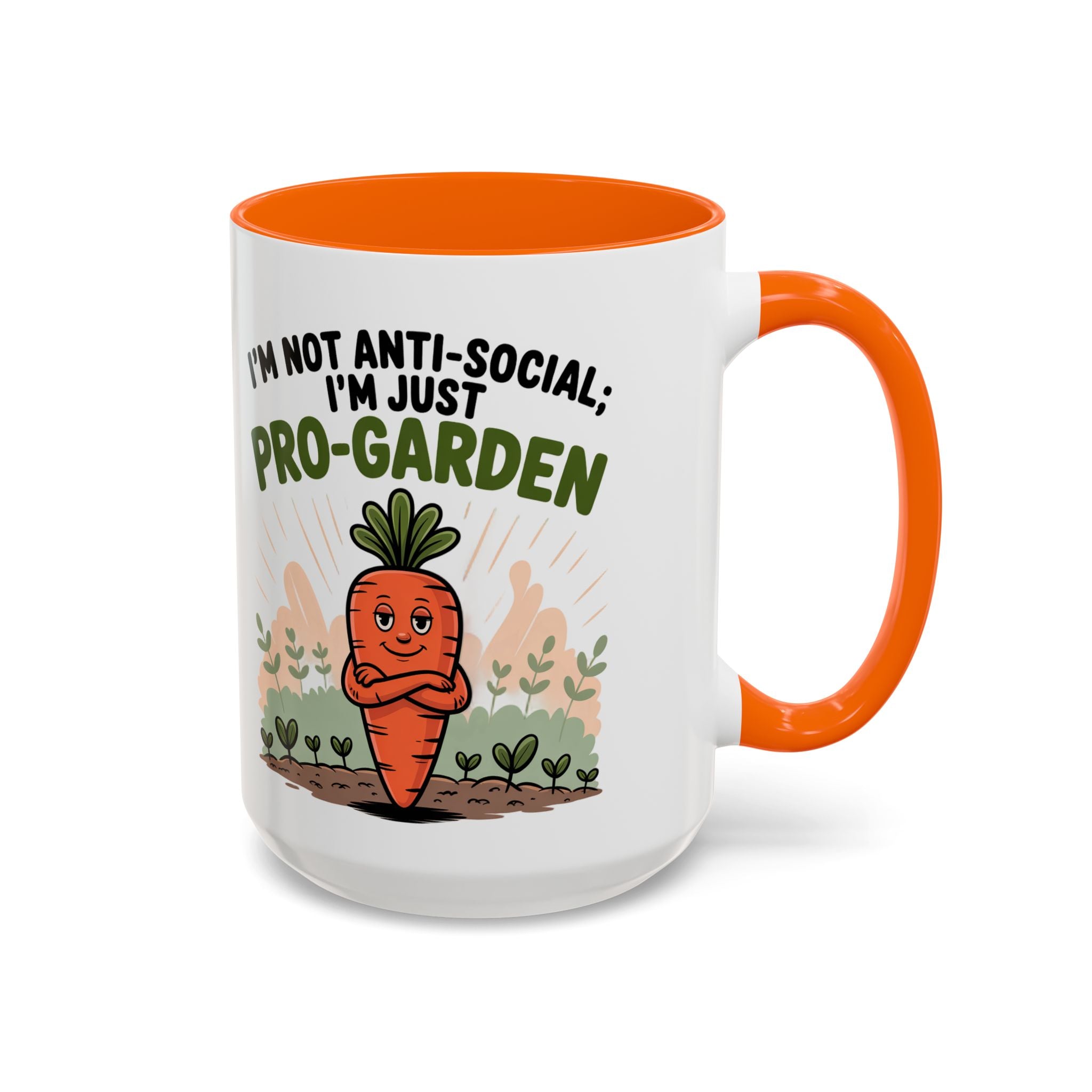 Pro-Garden Coffee Mug – "I'm Not Anti-Social; I'm Just Pro-Garden" Accent Mug