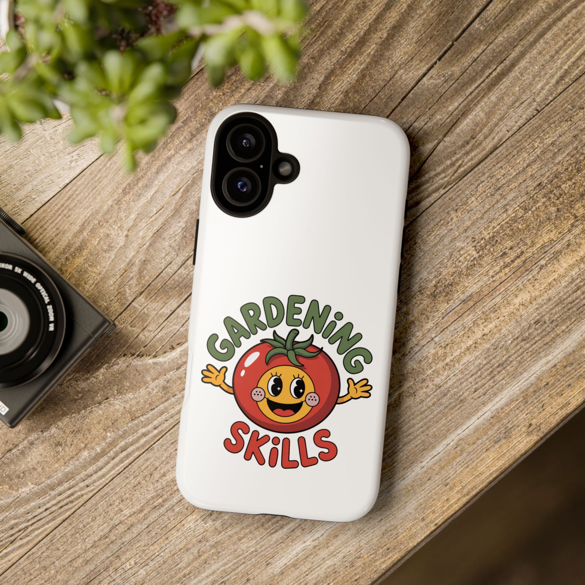 Gardening Skills Phone Case — Cute Tomato Plant Lover Protective Cover