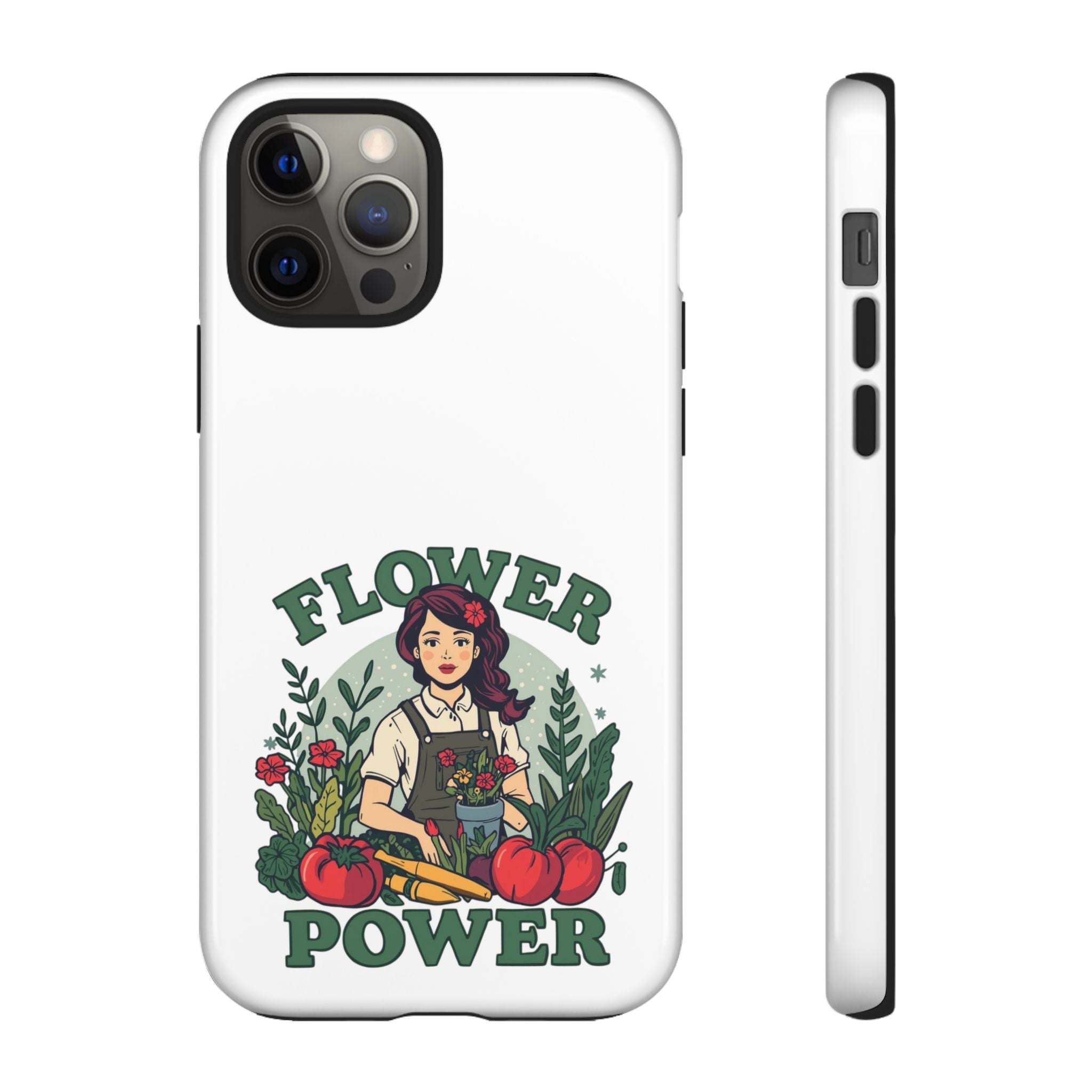 Phone Case - 'Flower Power' Retro Gardener Floral Protective Case