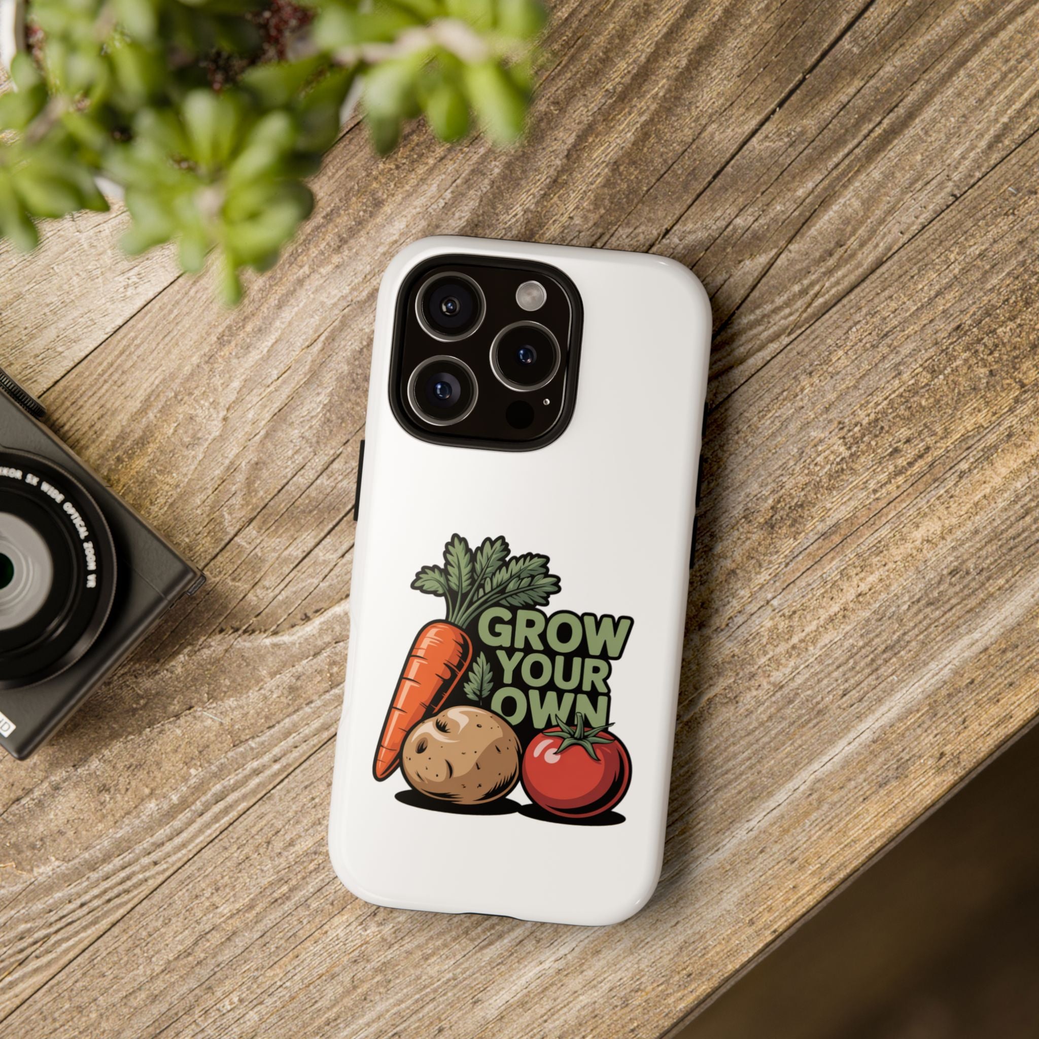 Grow Your Own Vegetables Phone Case — Gardening Carrot Potato Tomato Design