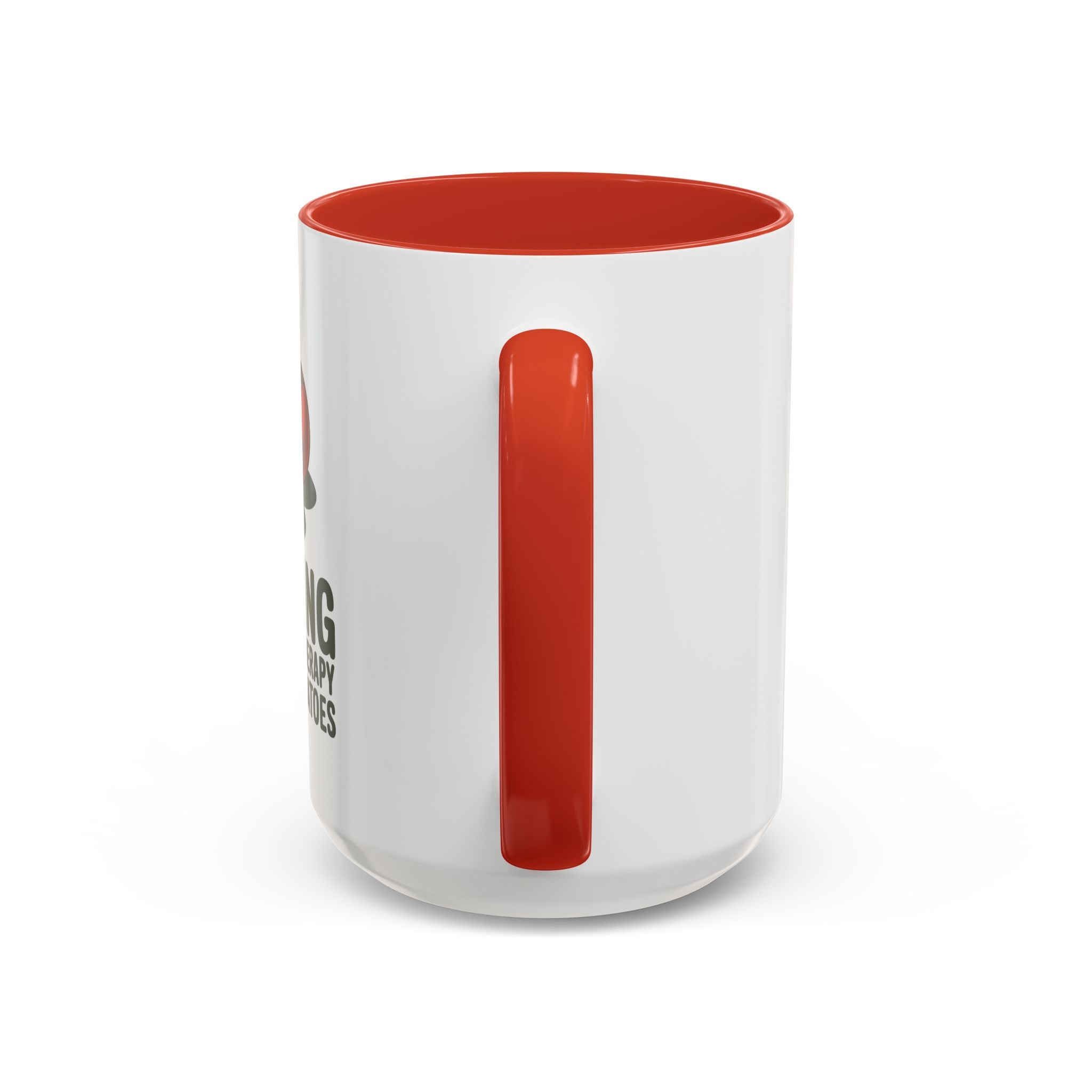 Gardening Coffee Mug – “Gardening Is Cheaper Than Therapy and You Get Tomatoes” Accent Mug