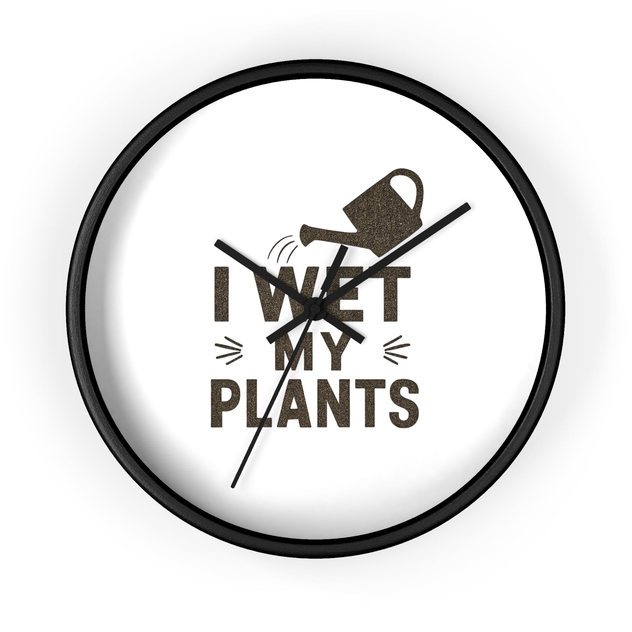 Wall Clock — I Wet My Plants Watering Can Garden Clock