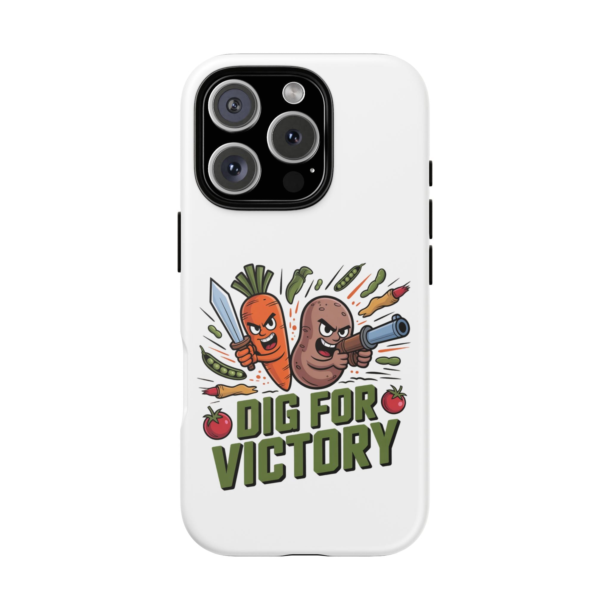 Phone Case — 'Dig For Victory' Veggie Combat Garden Design