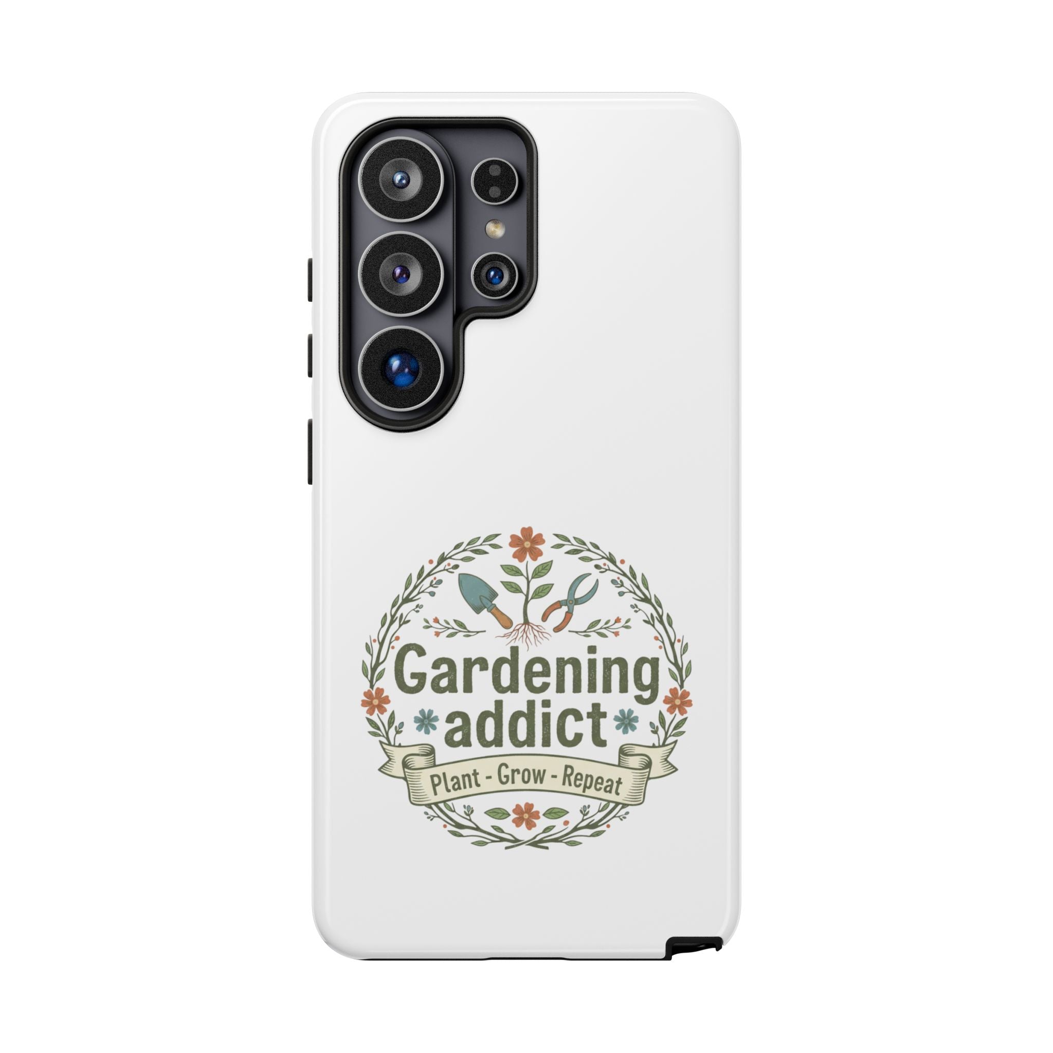 Phone Case — Gardening Addict "Plant • Grow • Repeat" Floral Garden Phone Cover