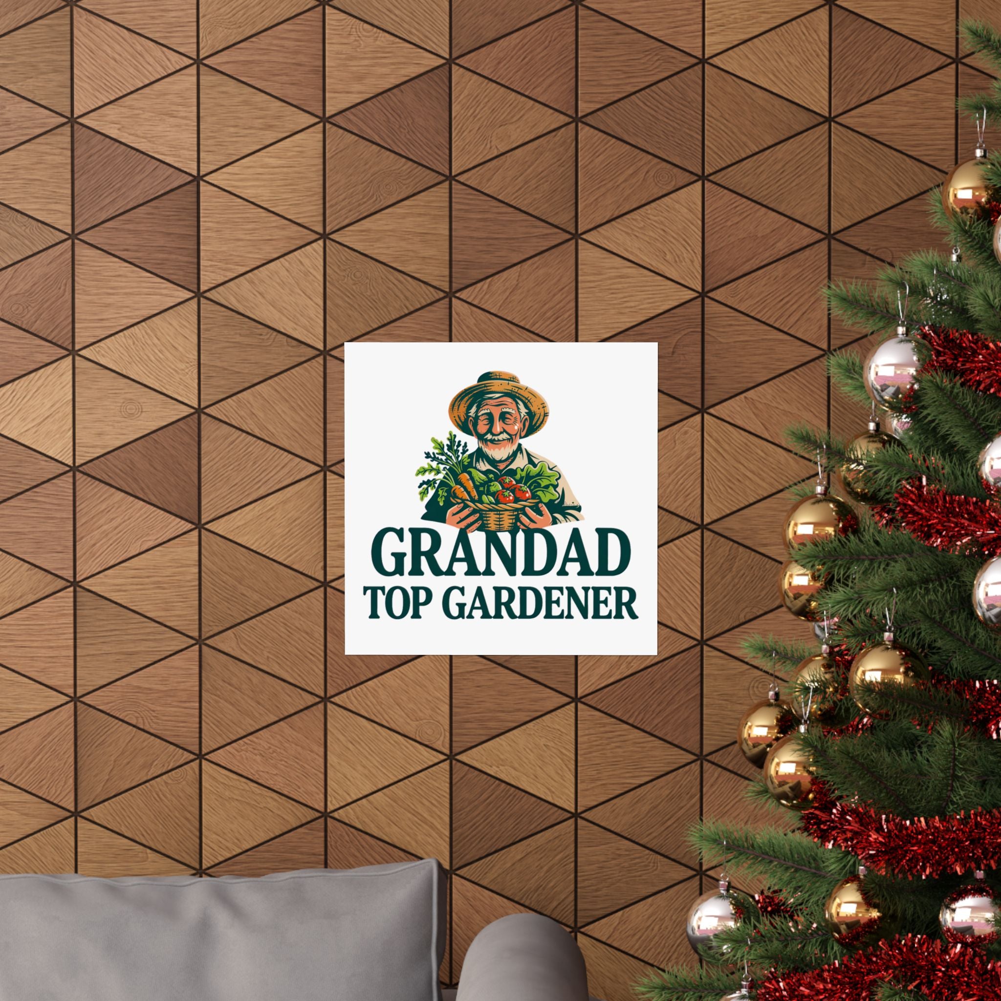 Grandad Top Gardener Poster — Matte Vertical Wall Art for Garden-Loving Grandpa