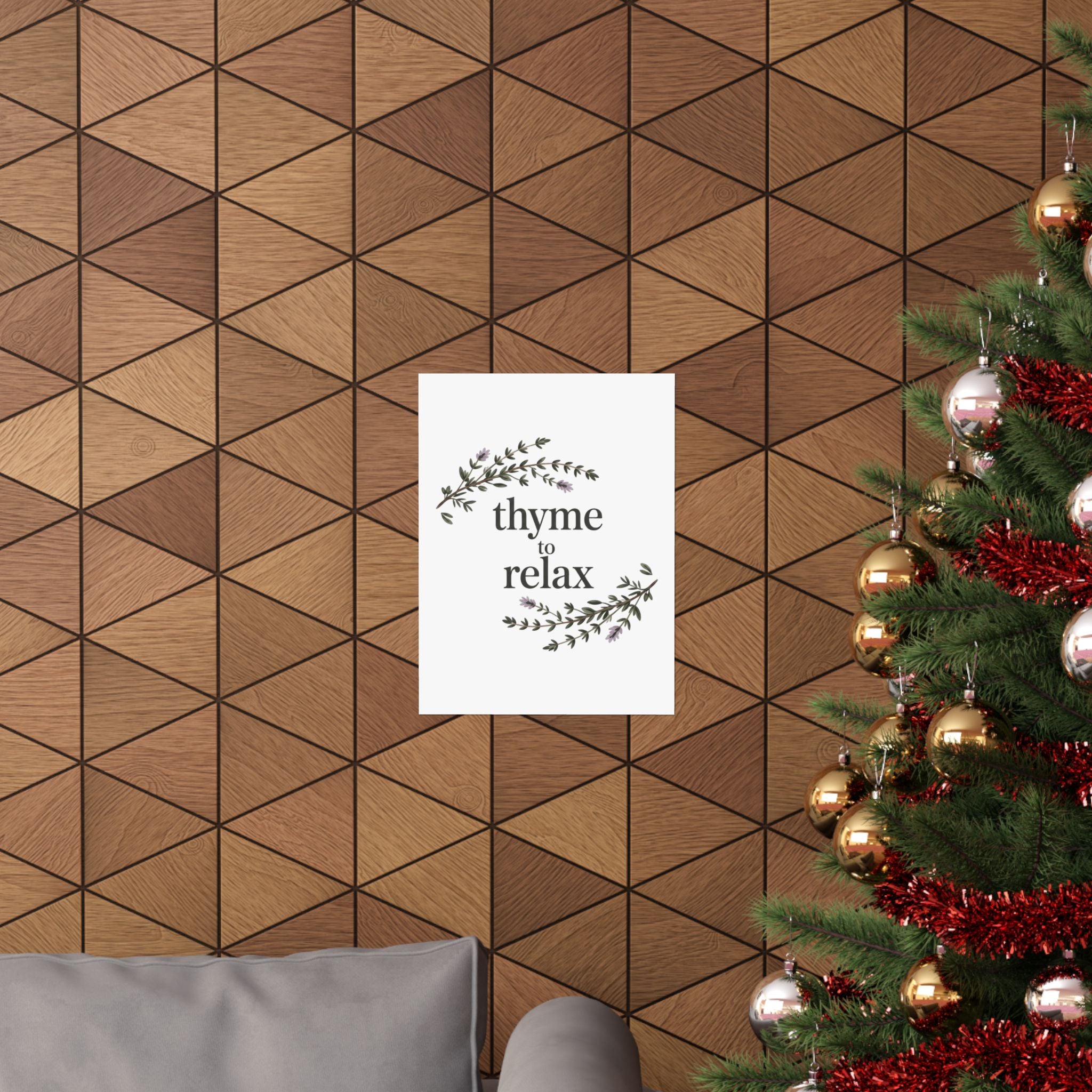 Thyme to Relax Botanical Poster — Calming Kitchen or Spa Wall Art